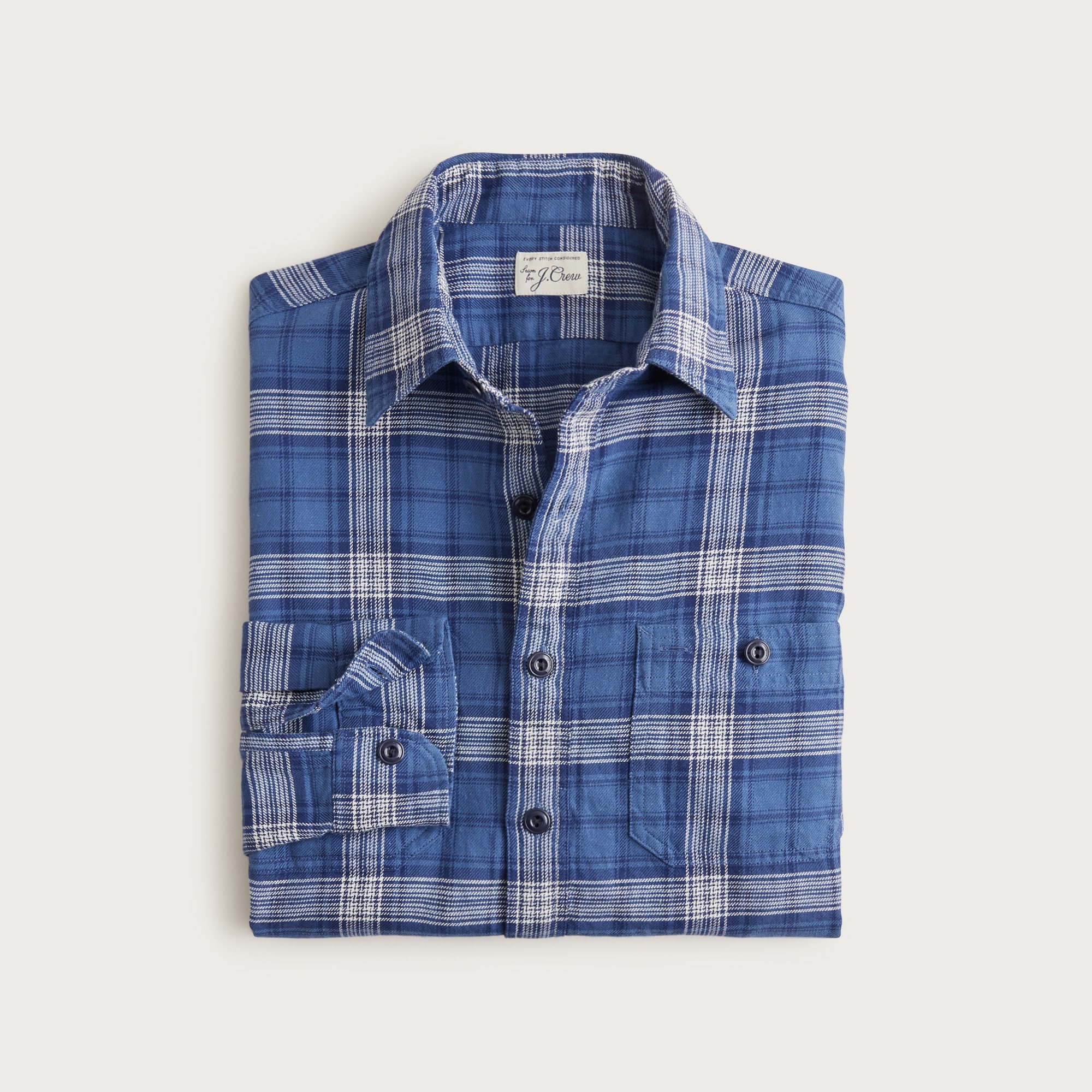 Cotton-hemp blend twill workshirt