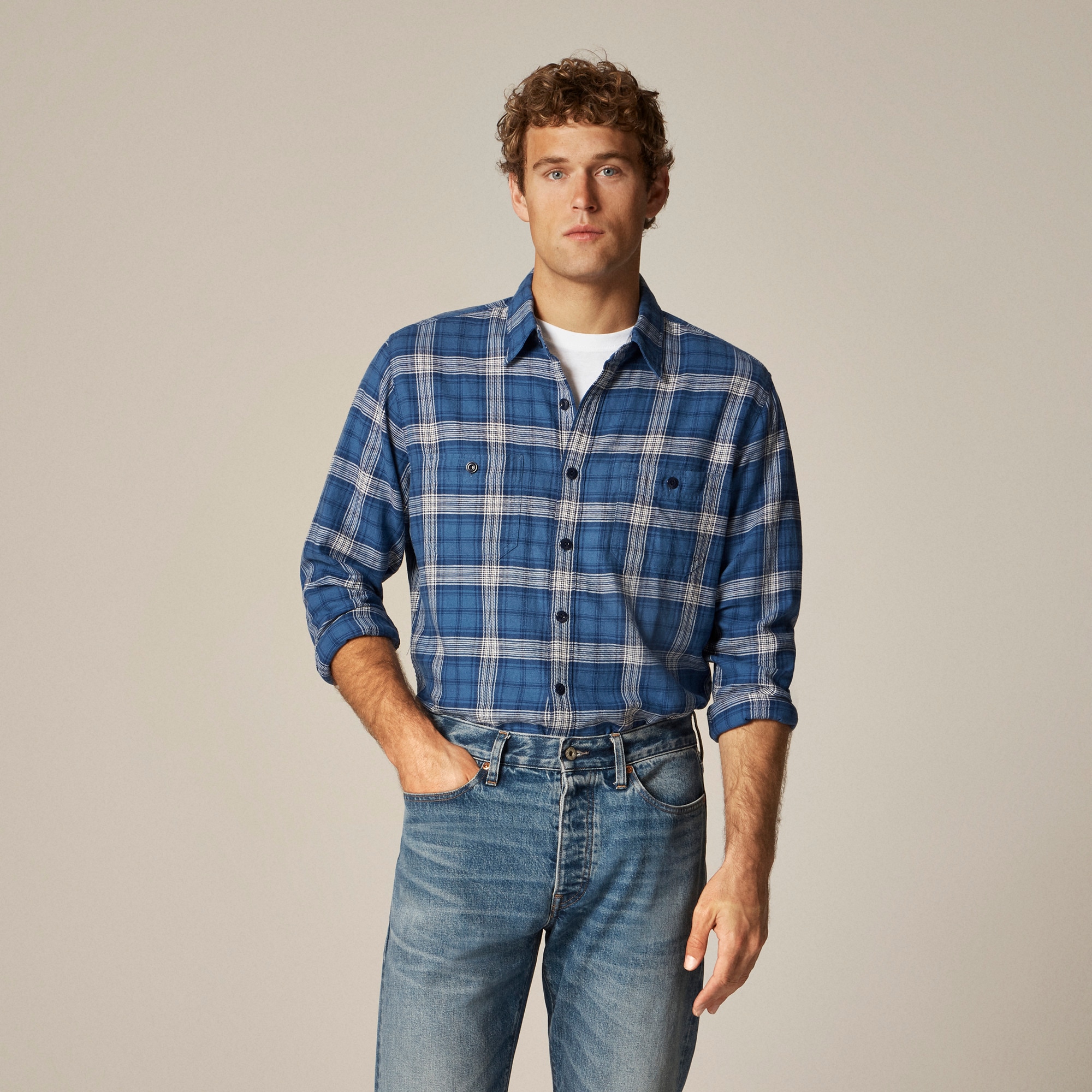  Cotton-hemp blend twill workshirt
