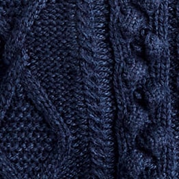 Cable-knit cardigan sweater NAVY