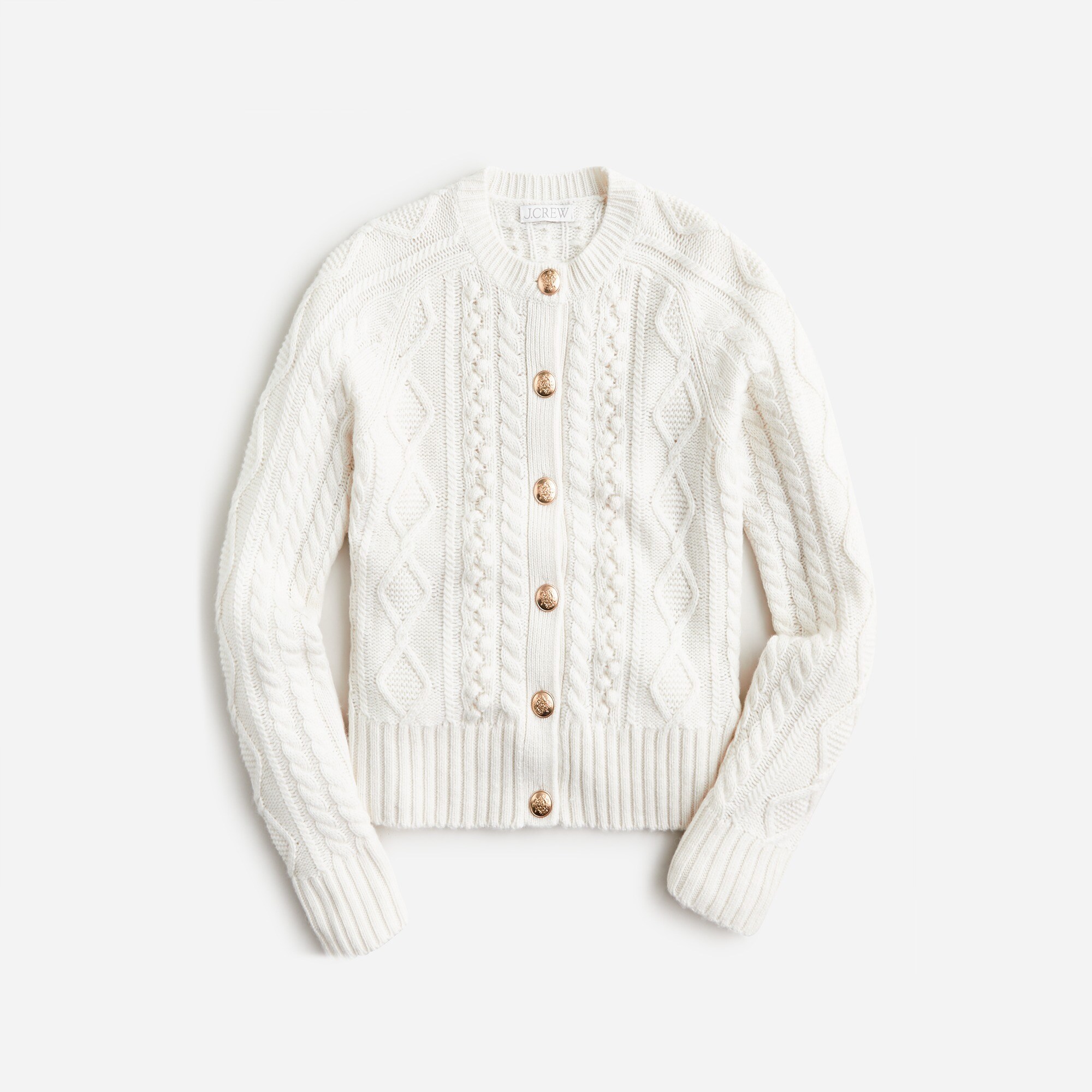  Cable-knit cardigan sweater