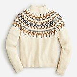 Fair Isle mockneck pullover sweater