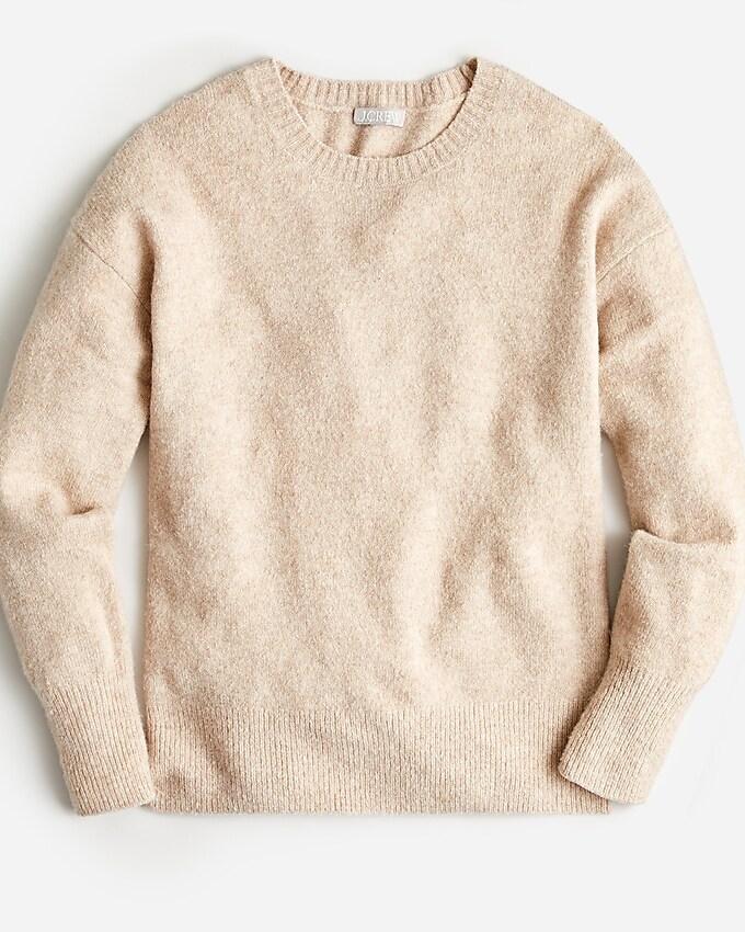 j.crew: oversized crewneck sweater for women, right side, view zoomed