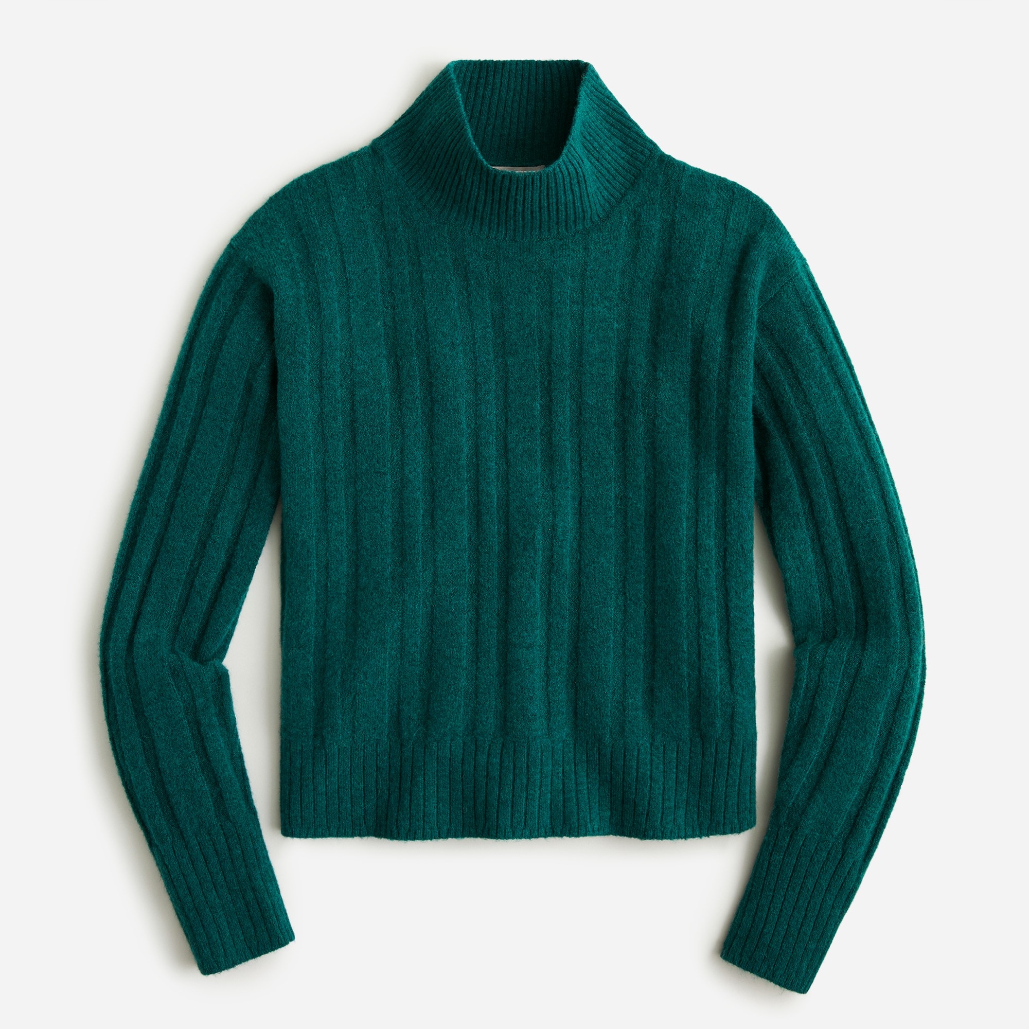 J.Crew: Ribbed Mockneck Sweater In Supersoft Yarn For Women