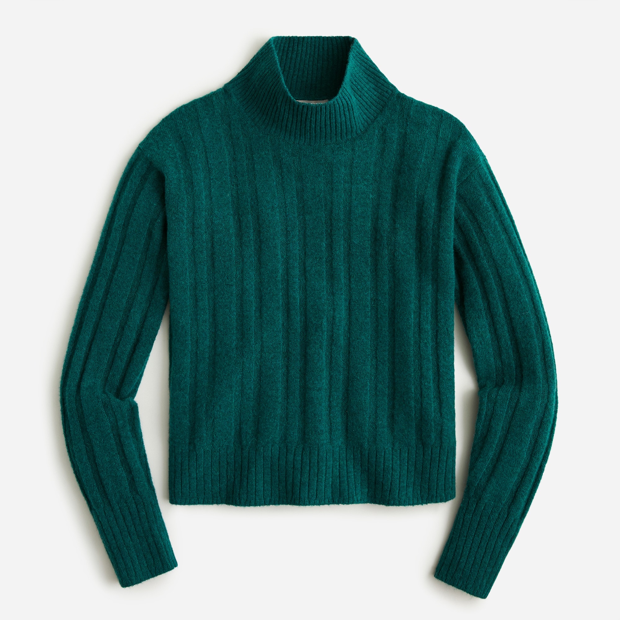 Ribbed mockneck sweater in Supersoft yarn