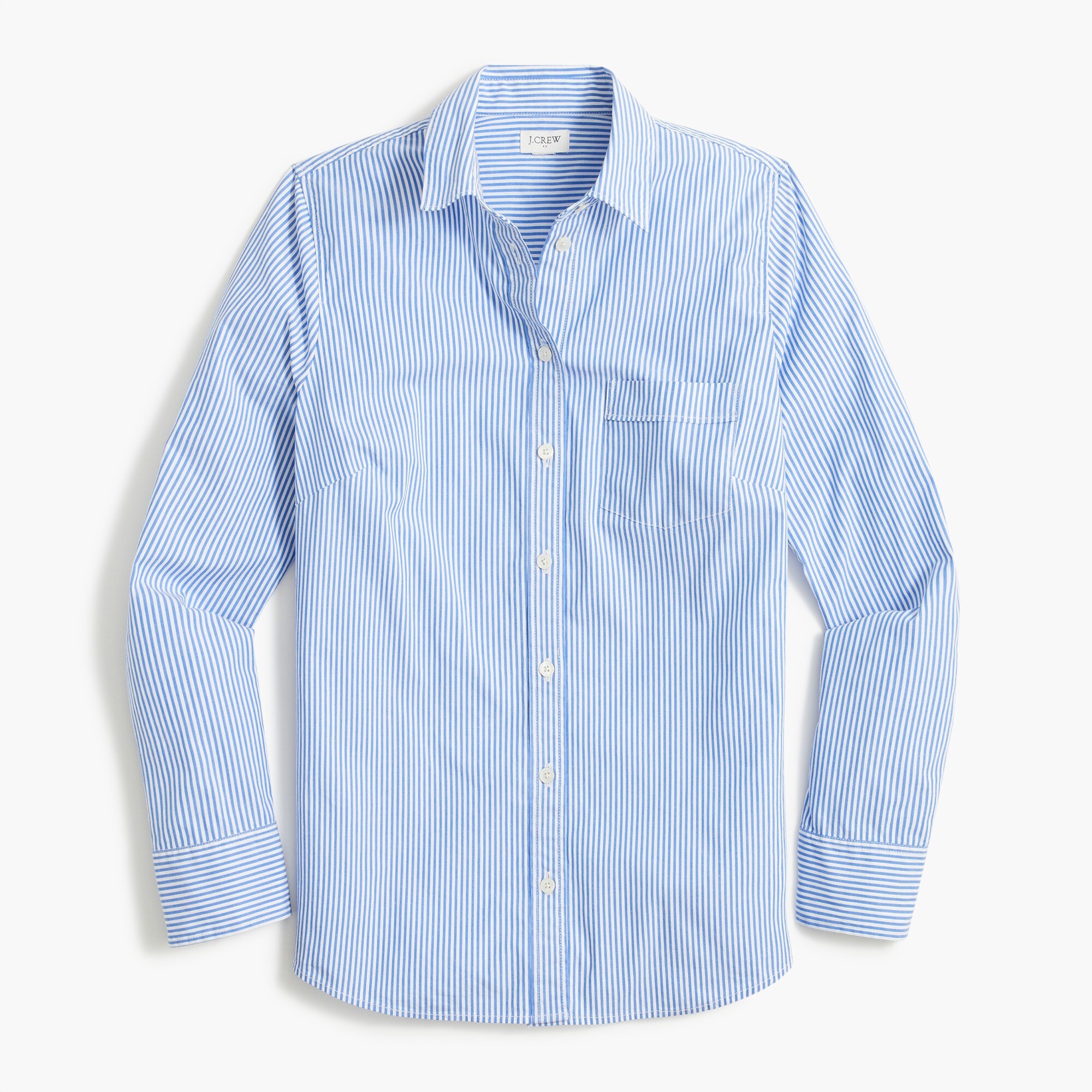 Striped cotton-blend poplin shirt in signature fit