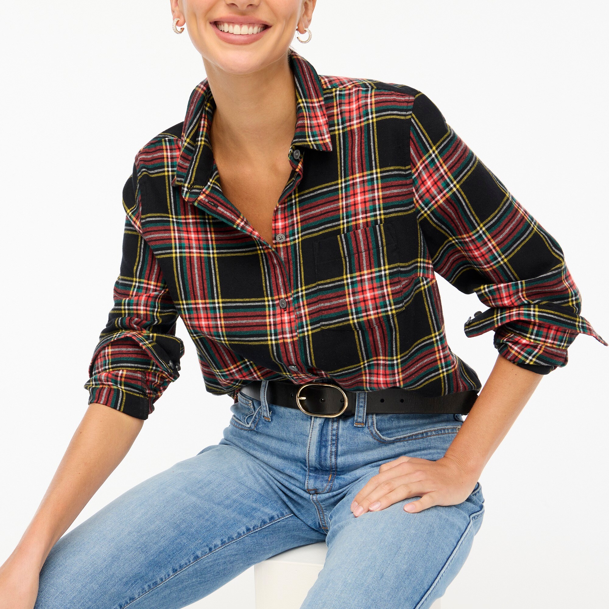 factory-tartan-flannel-shirt-for-women