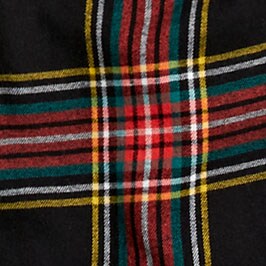 Tartan flannel shirt STEWART TARTAN BLACK RE factory: tartan flannel shirt for women