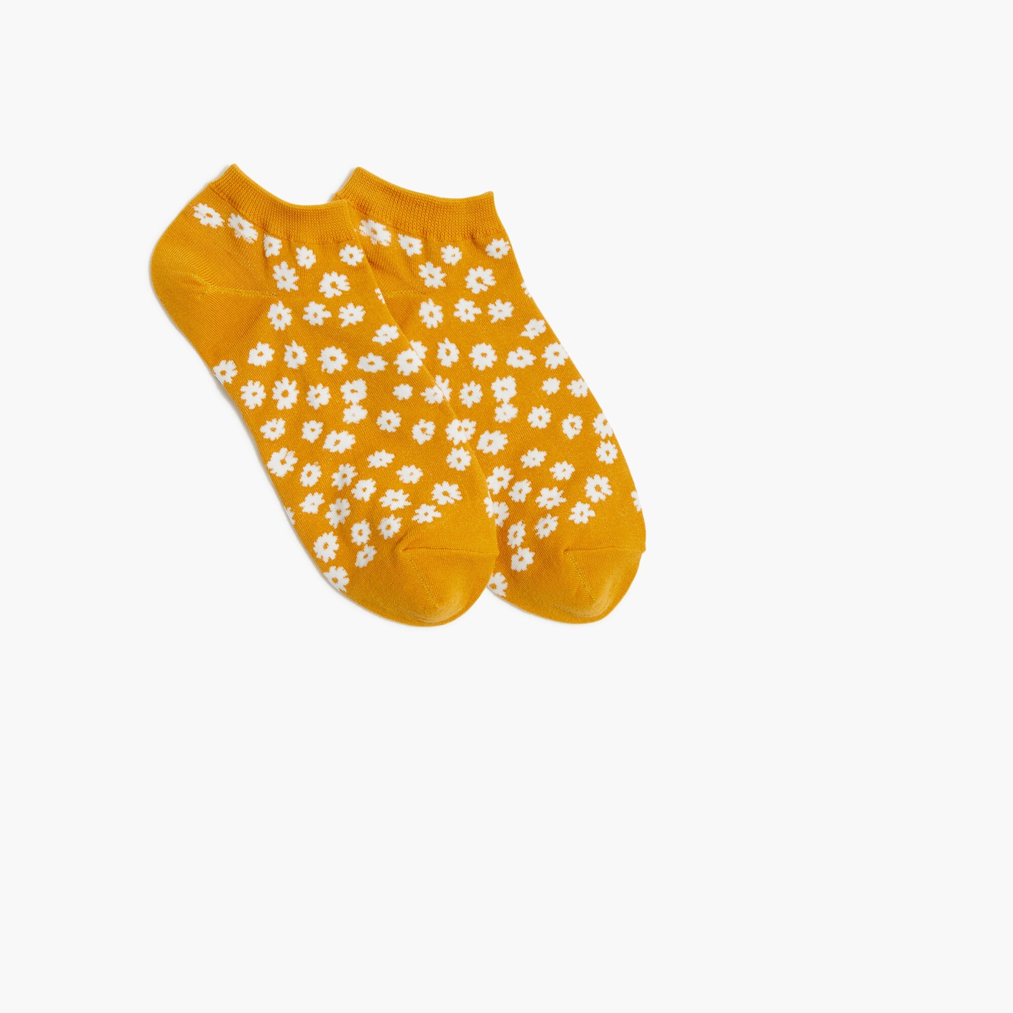 Yellow floral socks