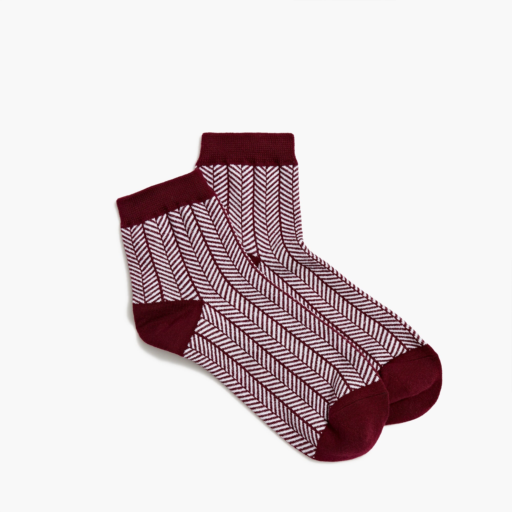 Herringbone bootie socks