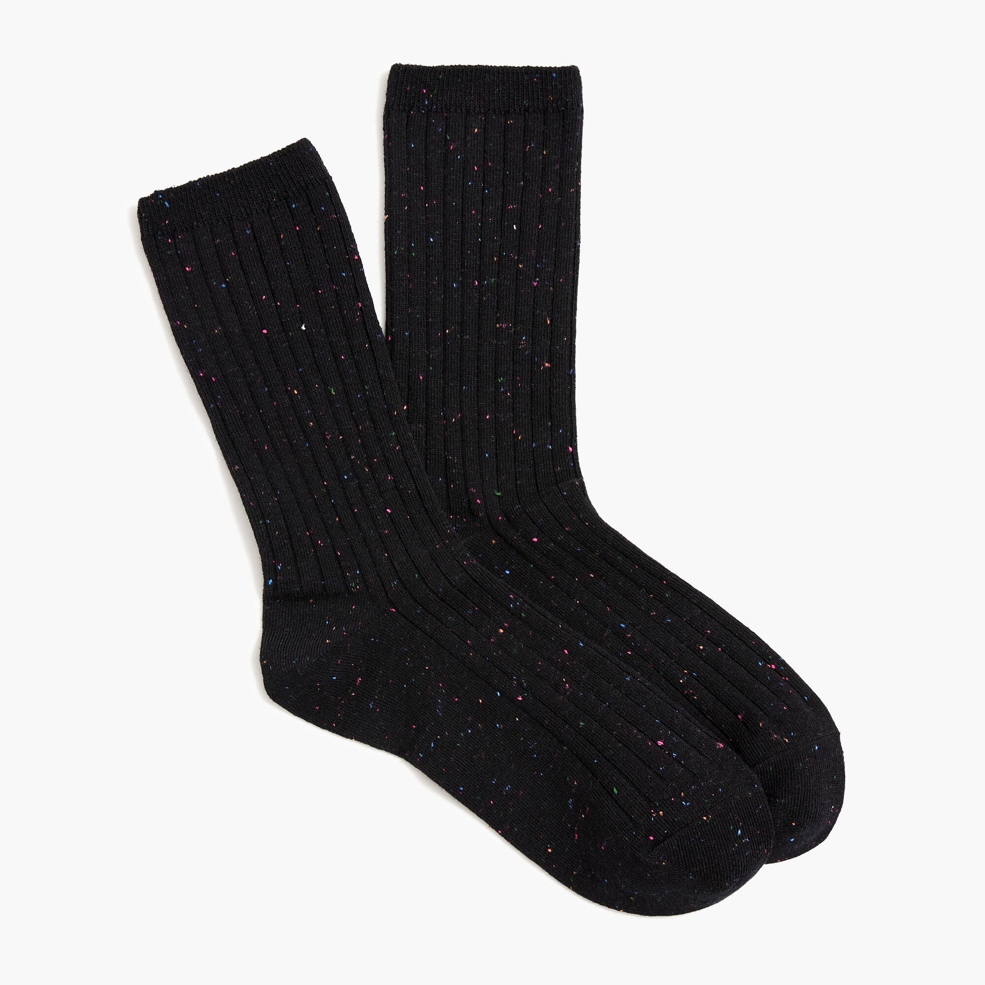 Flecked ribbed socks