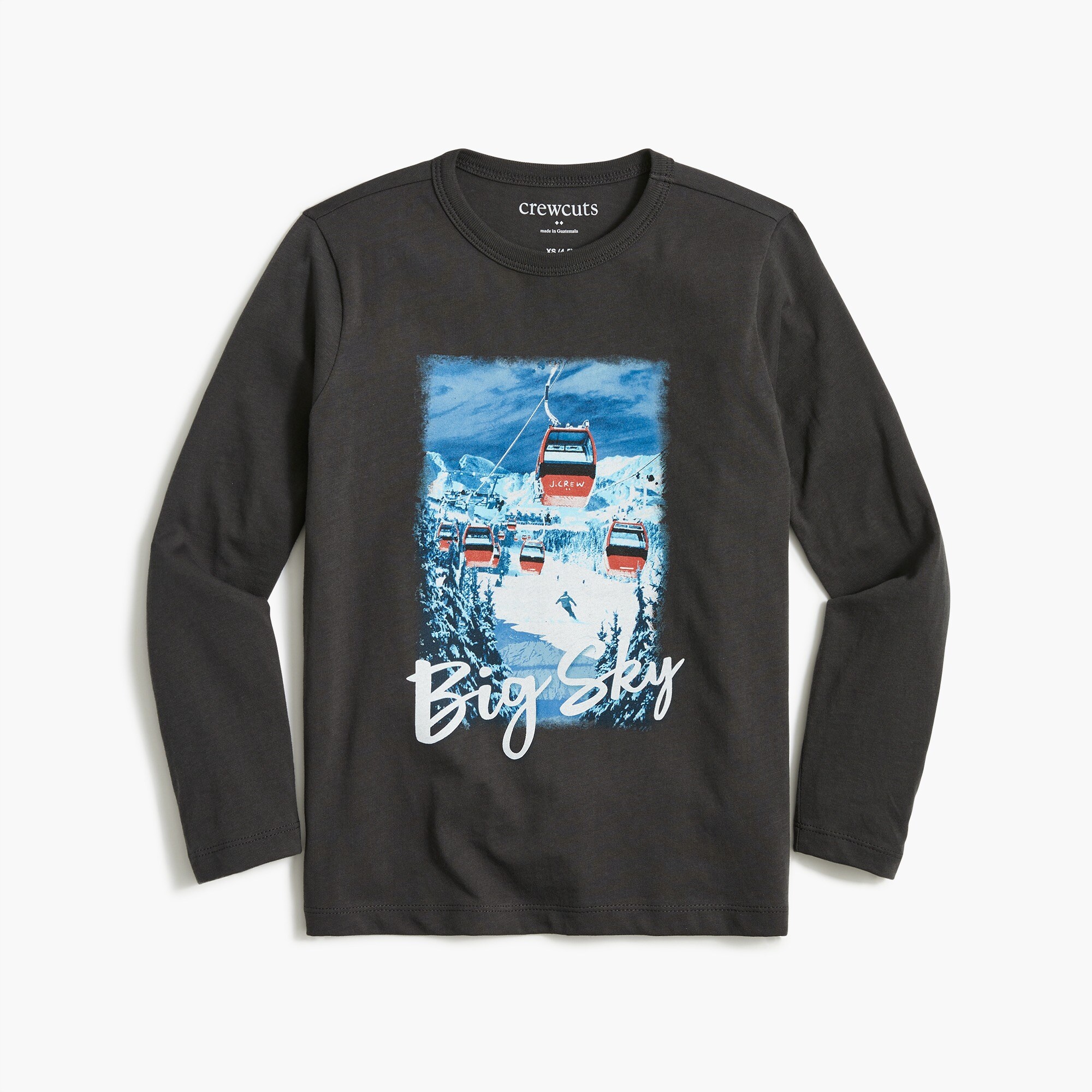 Boys' long-sleeve big sky ski graphic tee