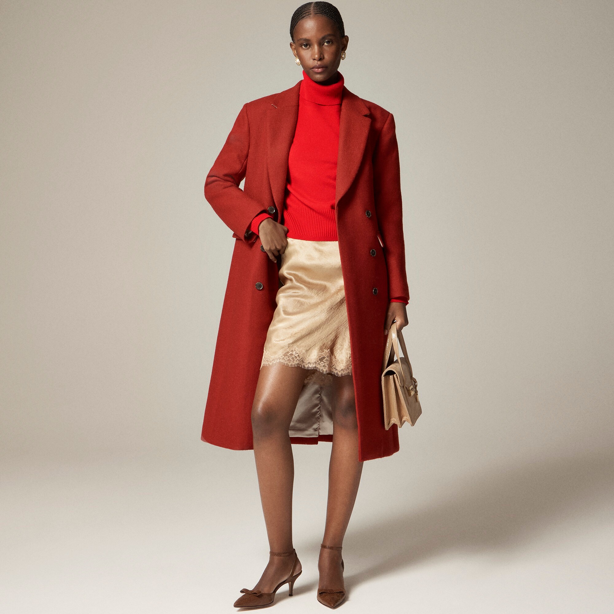 Cashmere shrunken turtleneck sweater