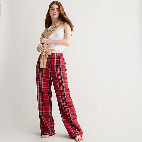 womens Flannel pajama pant in Good Tidings plaid