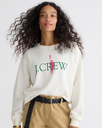 j.crew: french terry oarsman relaxed sweatshirt for women
