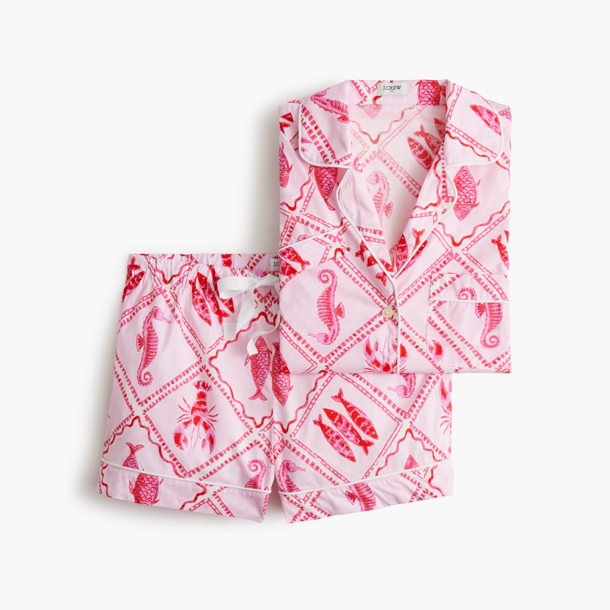 Short-sleeve cotton short pajama set