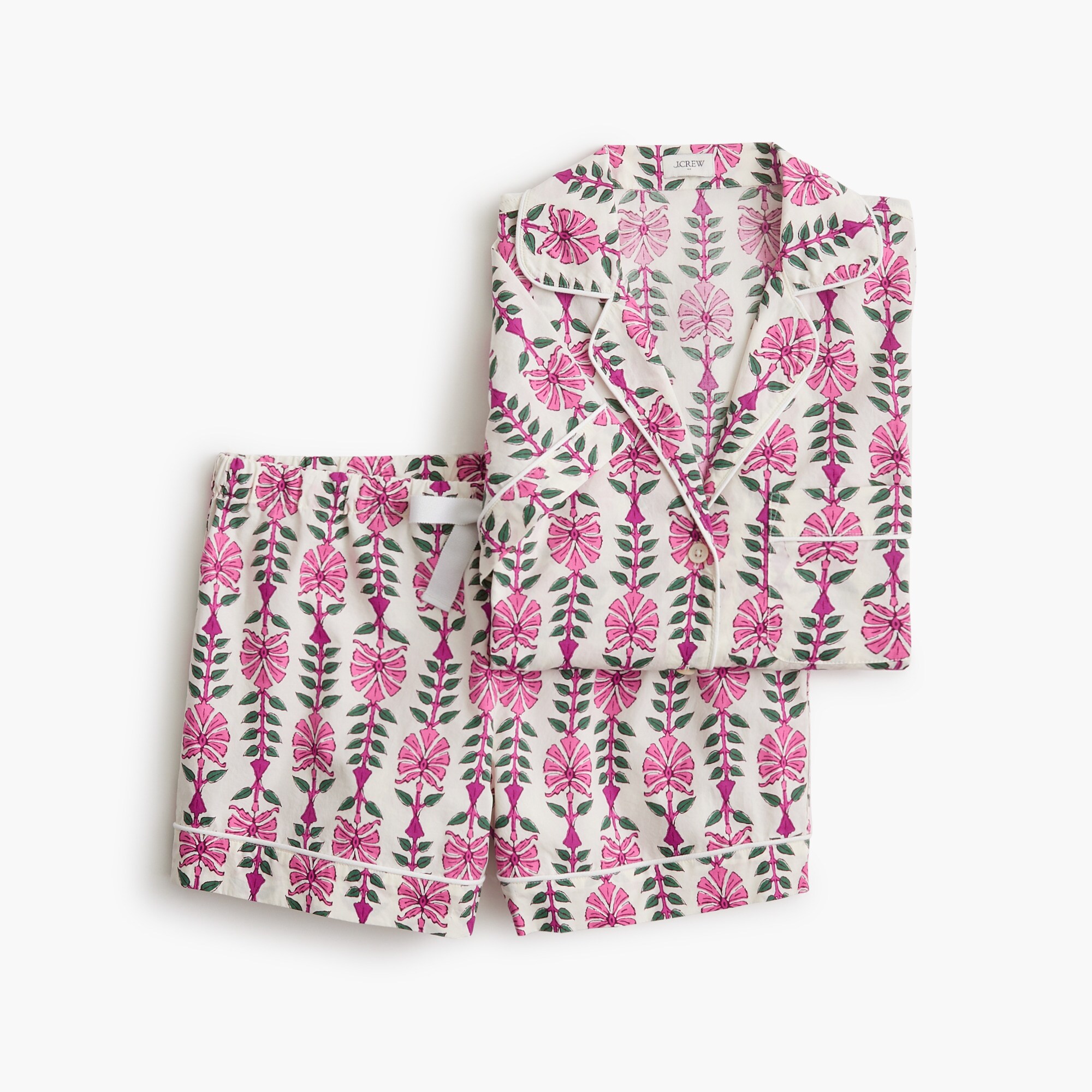 Short-sleeve cotton short pajama set