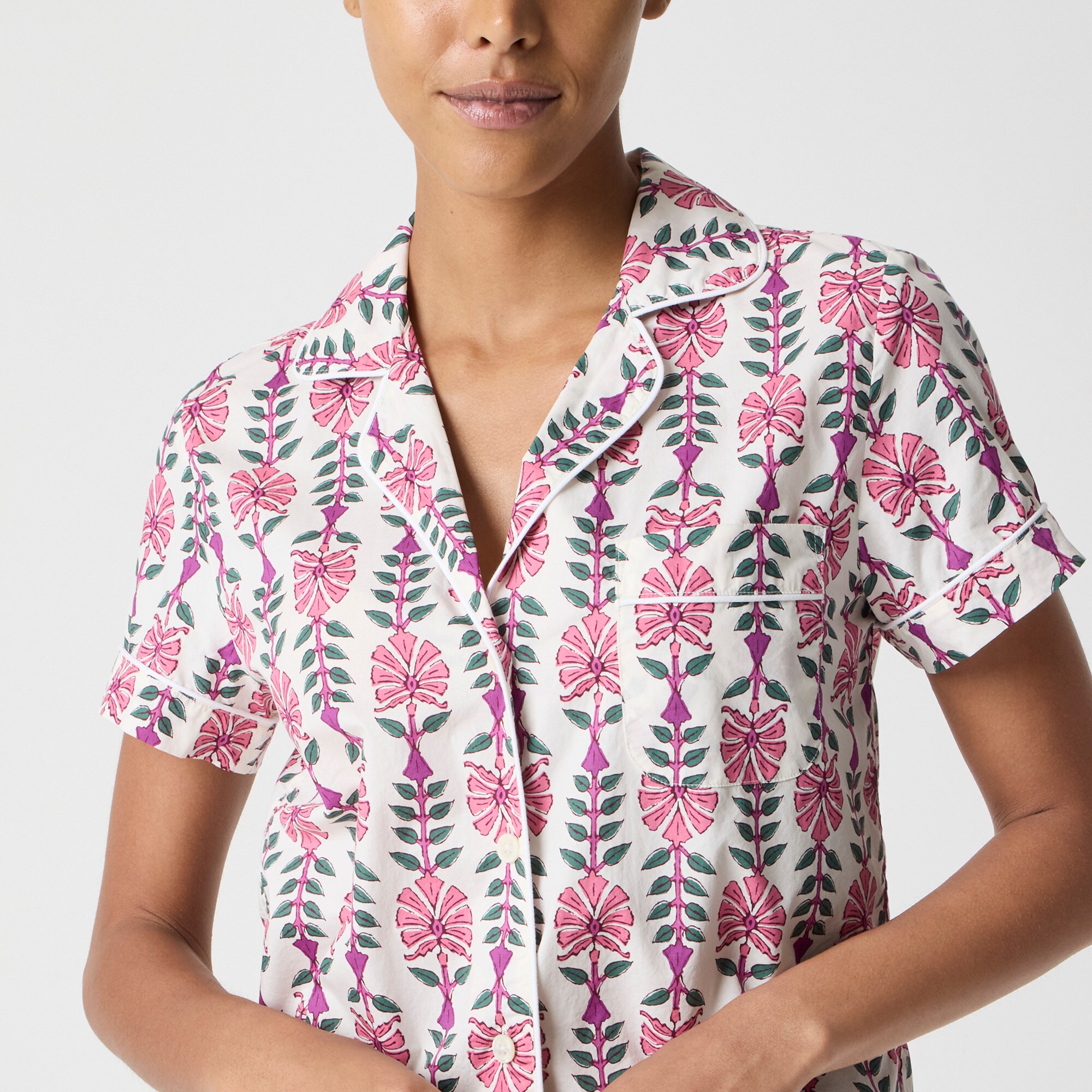 Short-sleeve cotton short pajama set