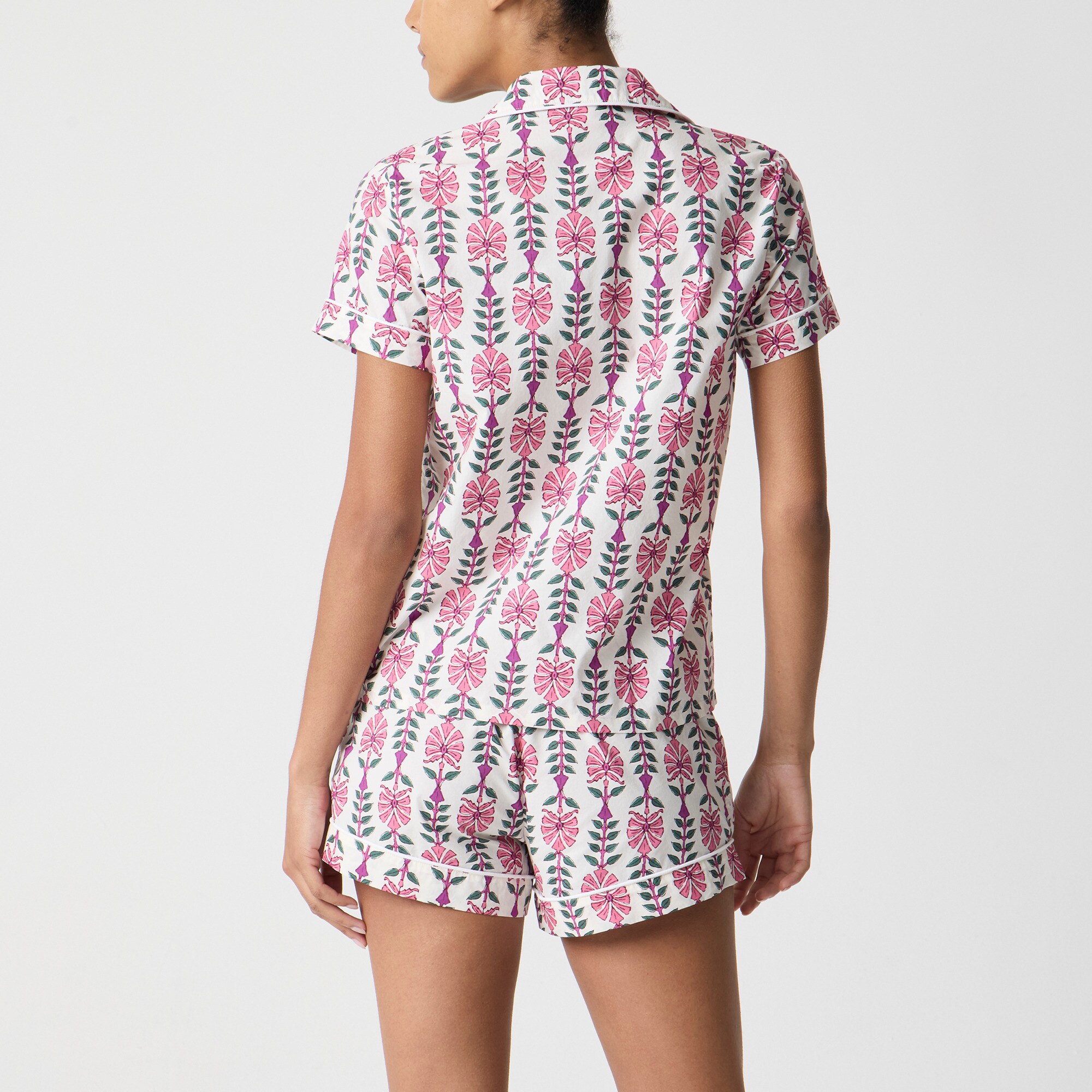 Short-sleeve cotton short pajama set