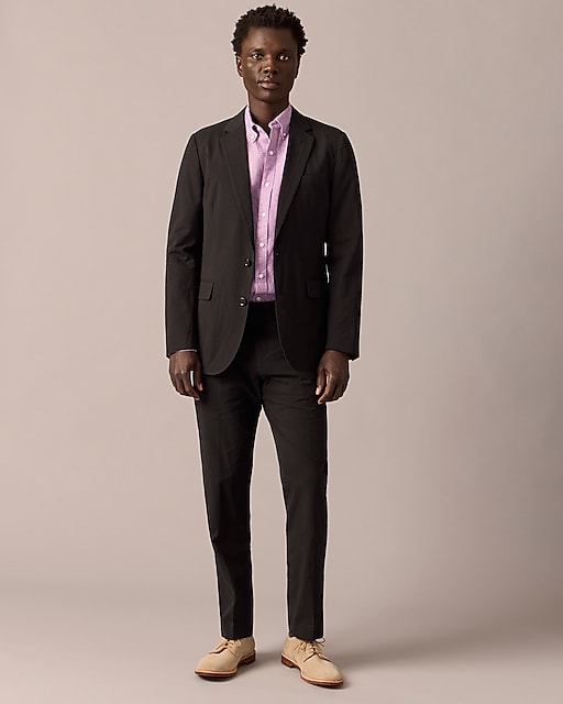  Ludlow Slim-fit unstructured suit jacket in seersucker