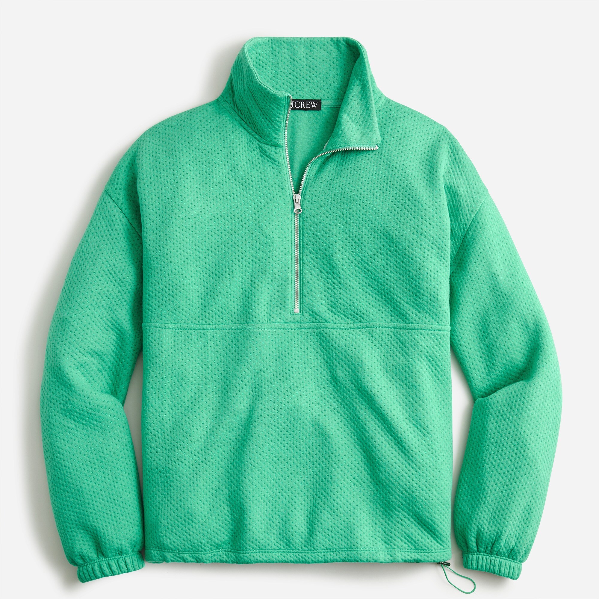 Terry Half-zip Pointelle Sweatshirt For Women | J.Crew