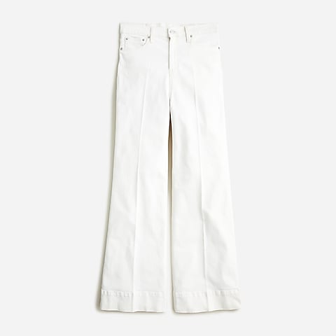 womens Wide-leg denim trouser in white