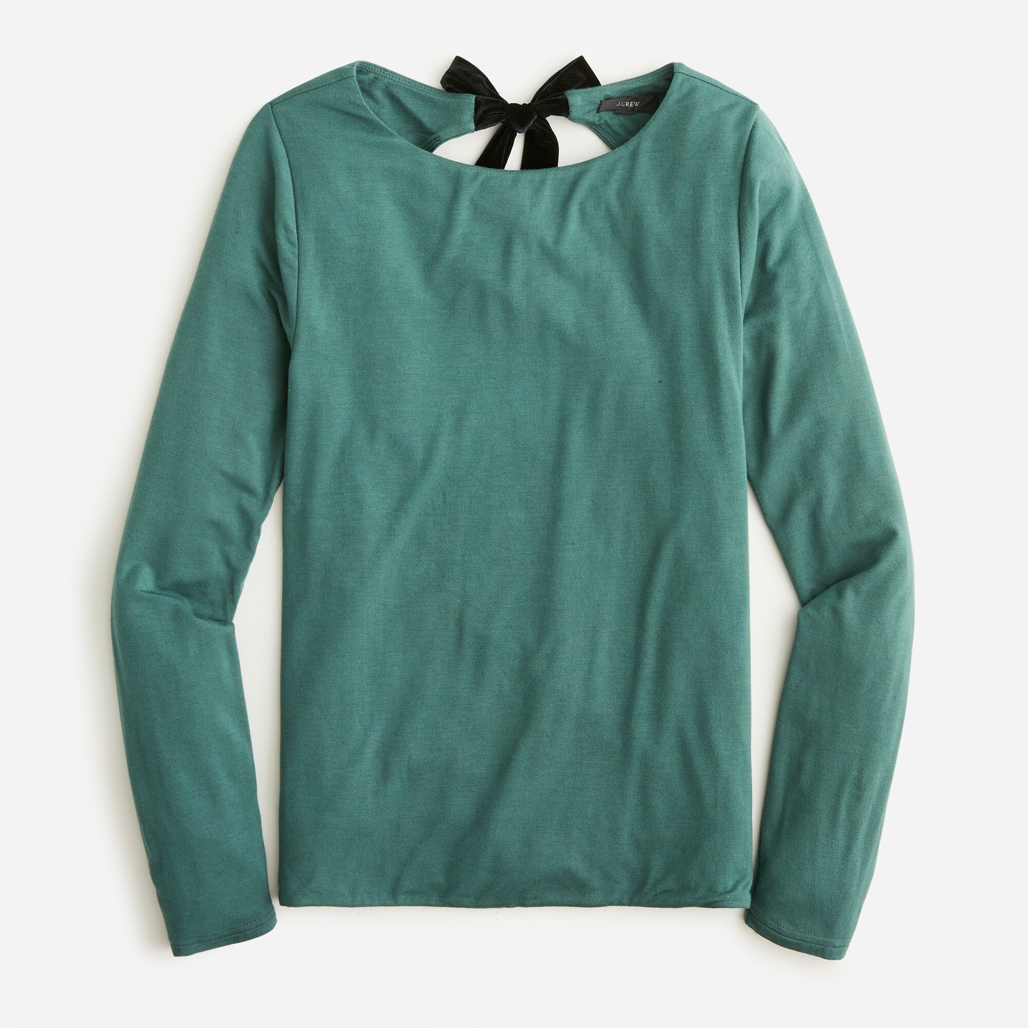 FormKnit long-sleeve open-back top with bow