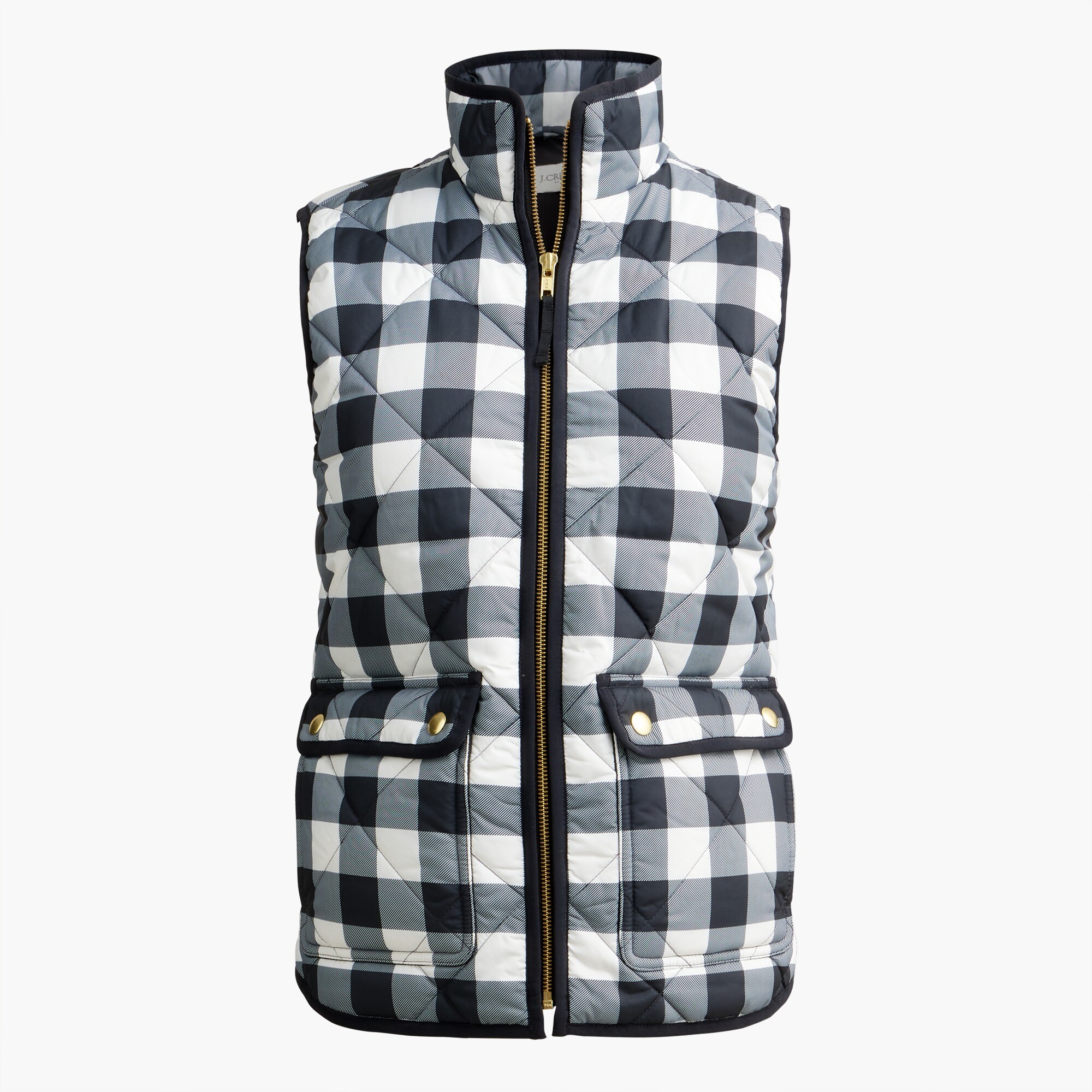 puffer vest with snap pockets for women