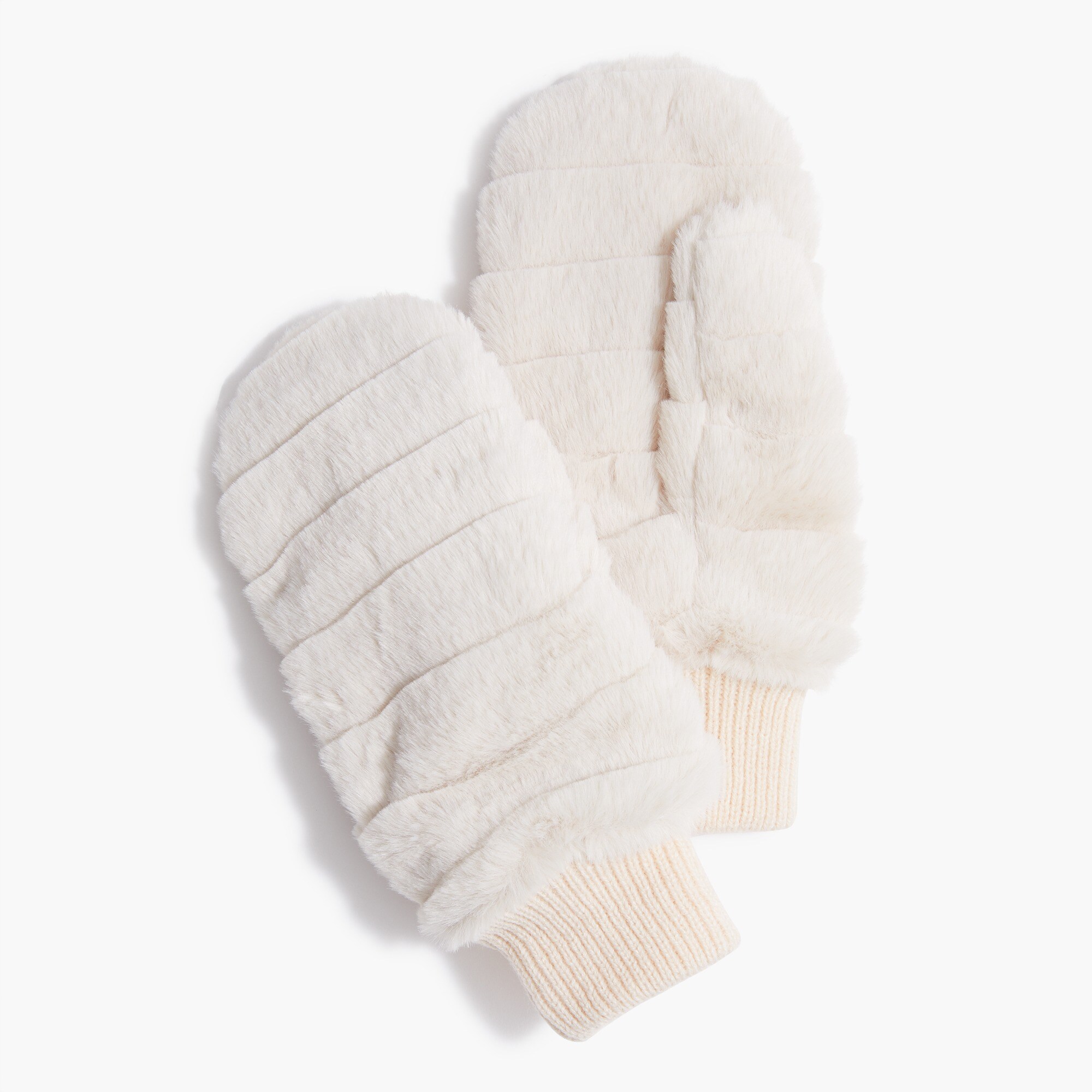 Faux-fur mittens
