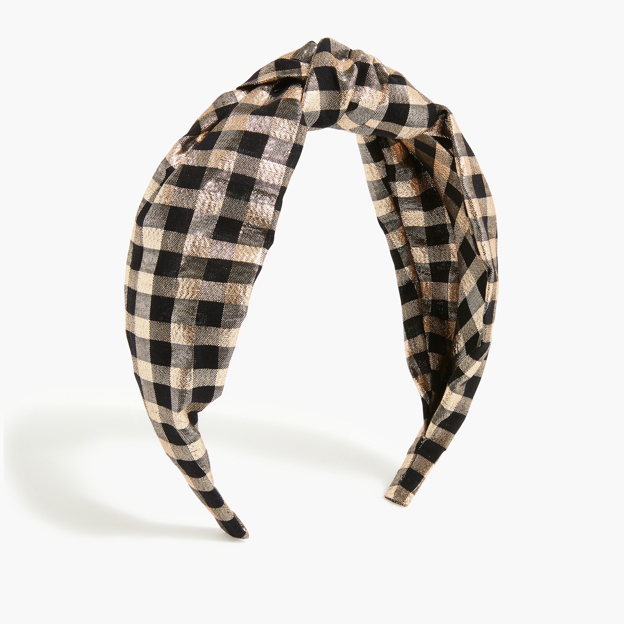 Shimmer gingham knotted headband