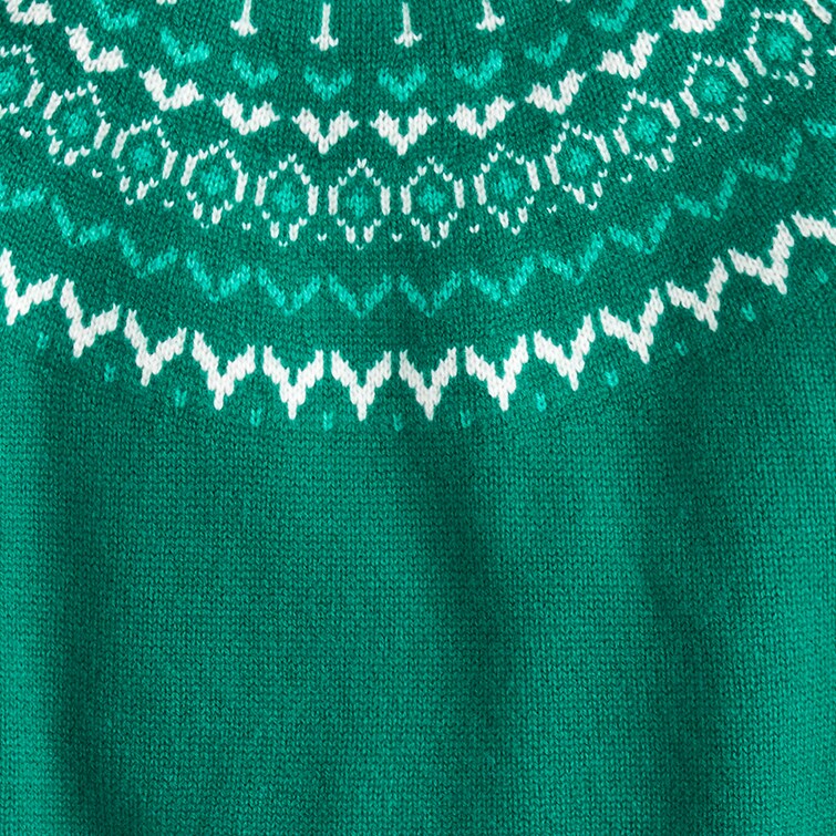 Cashmere Fair Isle pullover sweater SNOW EMERALD JUNGLE j.crew: cashmere fair isle pullover sweater for women