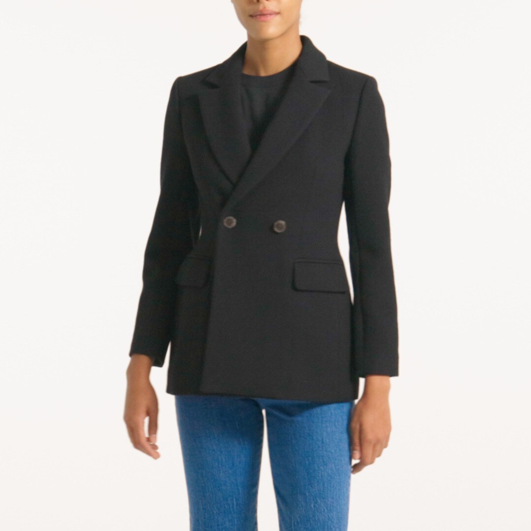 Blazer élégant Femme J.Crew Taille 10 Noir Et Bleu Marine - Occasion Très Bon état