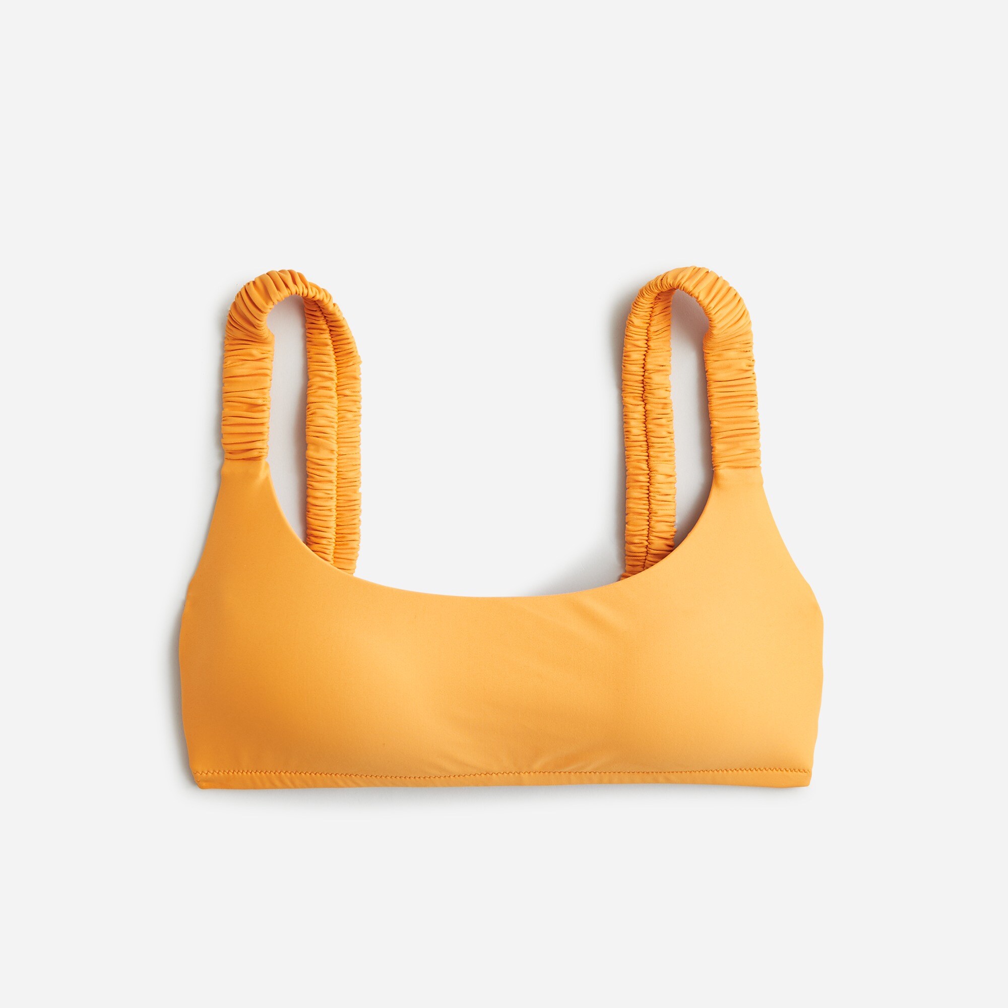 Scrunchie-strap squareneck bikini top