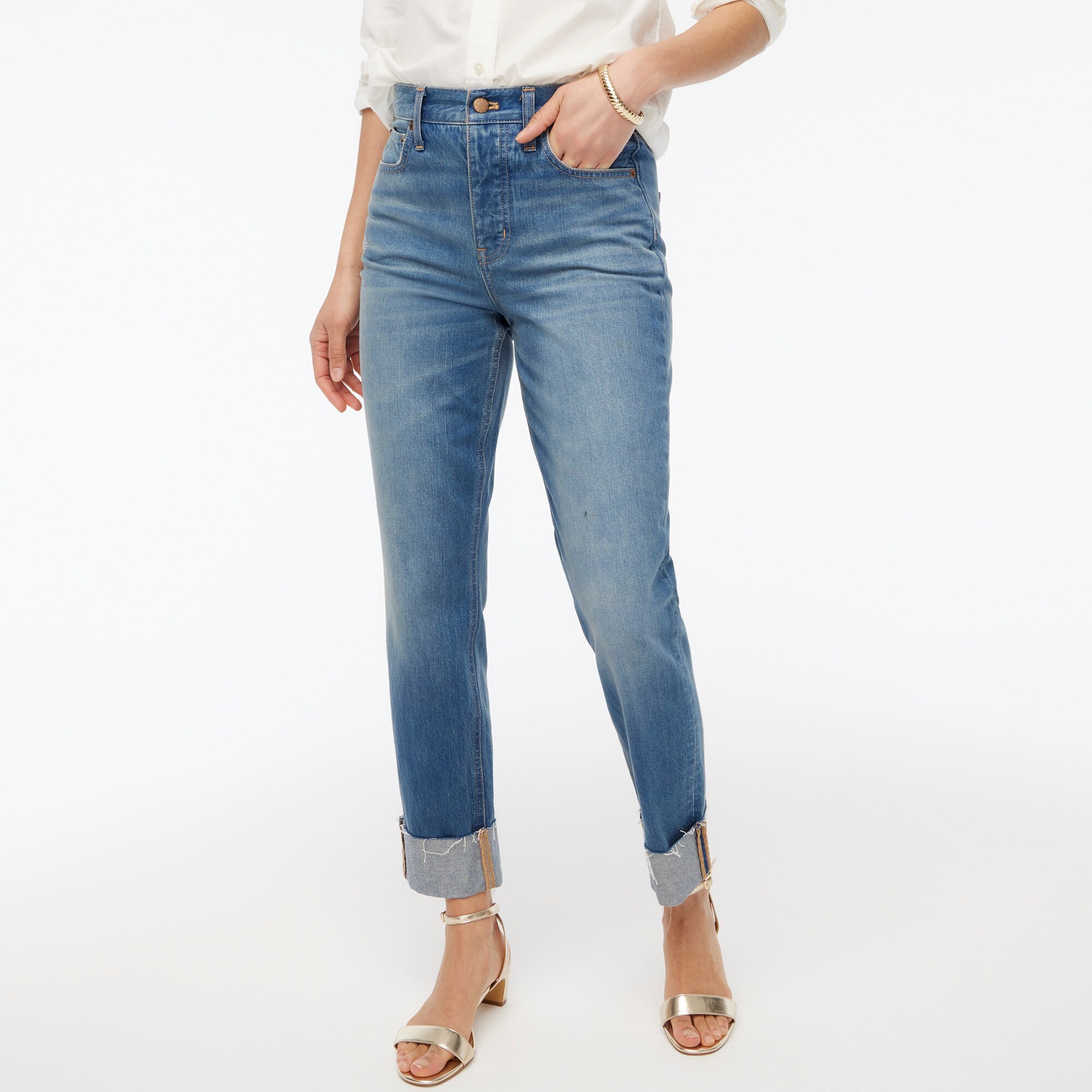 factory: premium edition high-rise straight jean for women