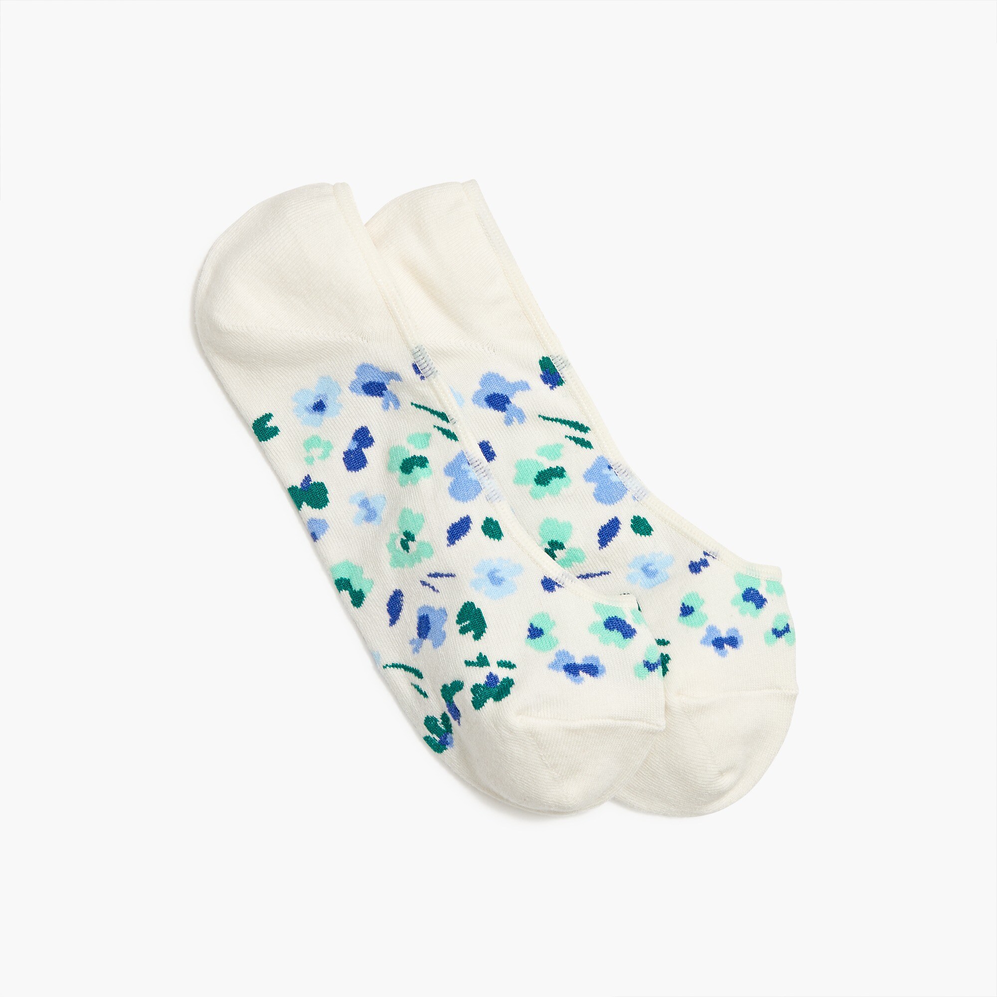 Floral no-show socks