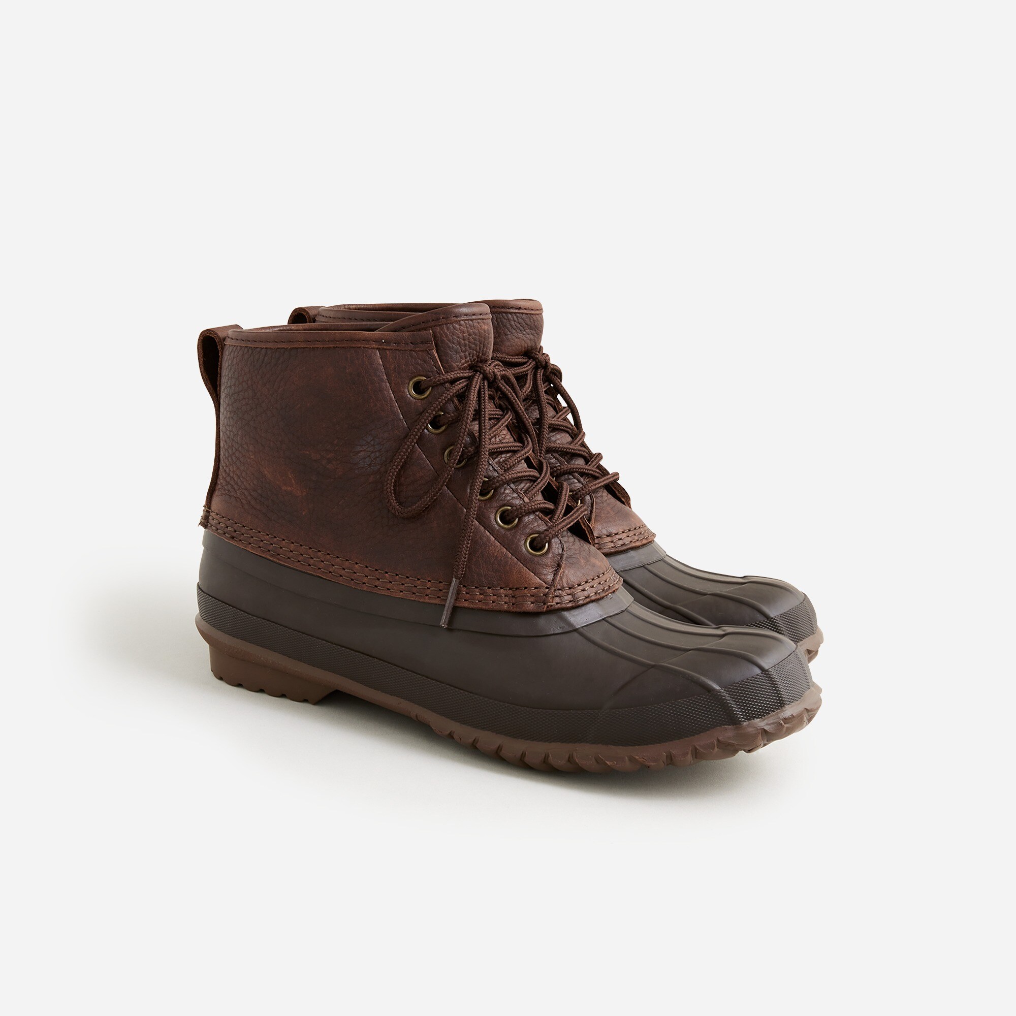 J.Crew Heritage Duck Boots In Tumbled Leather For Men