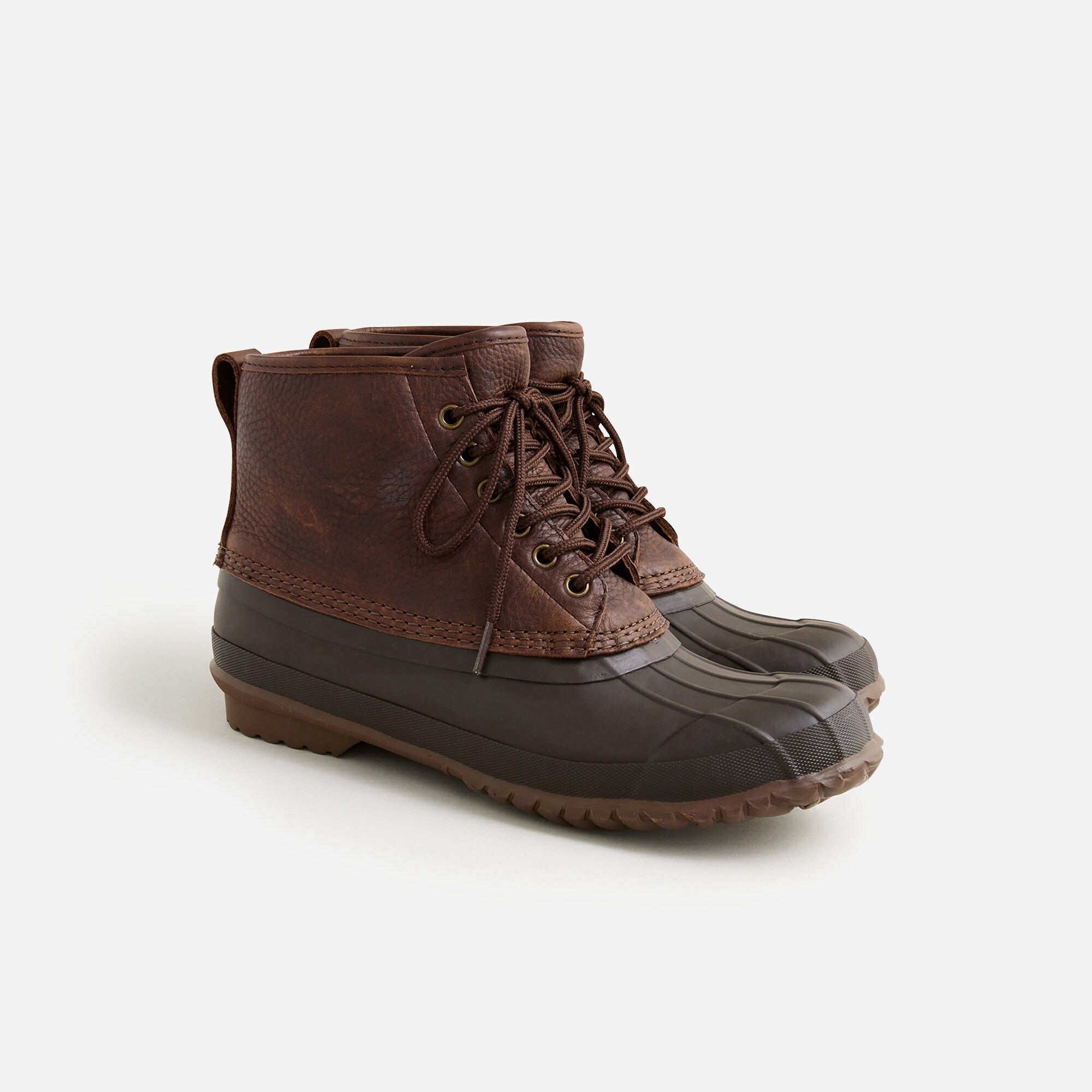 mens Heritage duck boots in tumbled leather