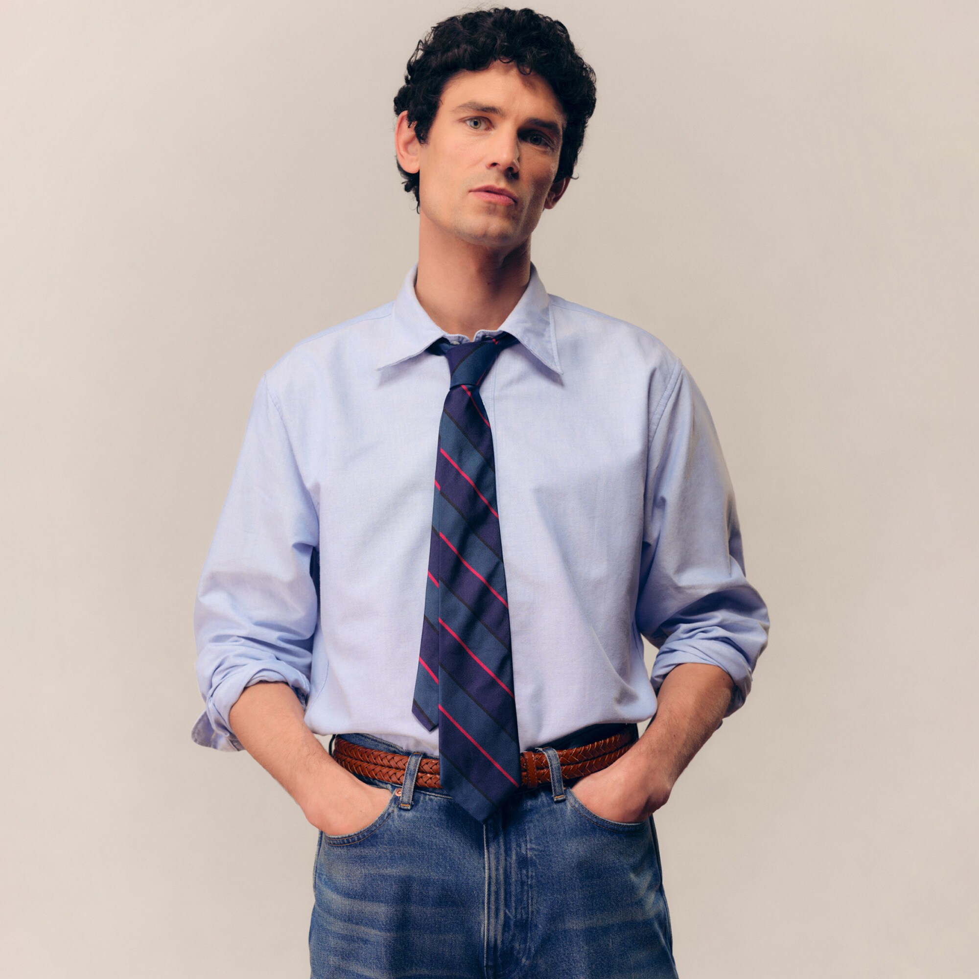 j crew ludlow dress shirt J.Crew Men's Slim-fit Ludlow Premium fine cotton dress shirt in dobby (Size 15H/35)