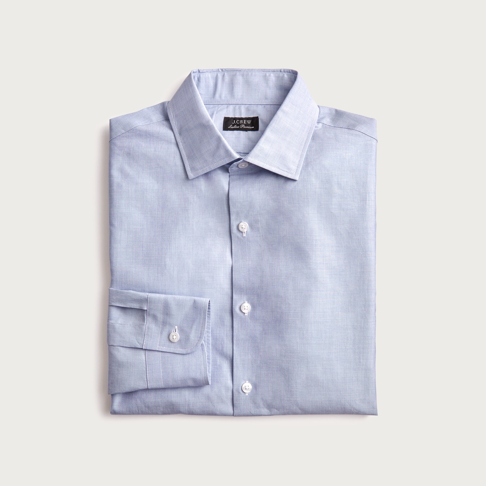 Ludlow Premium fine cotton dress shirt with spread collar