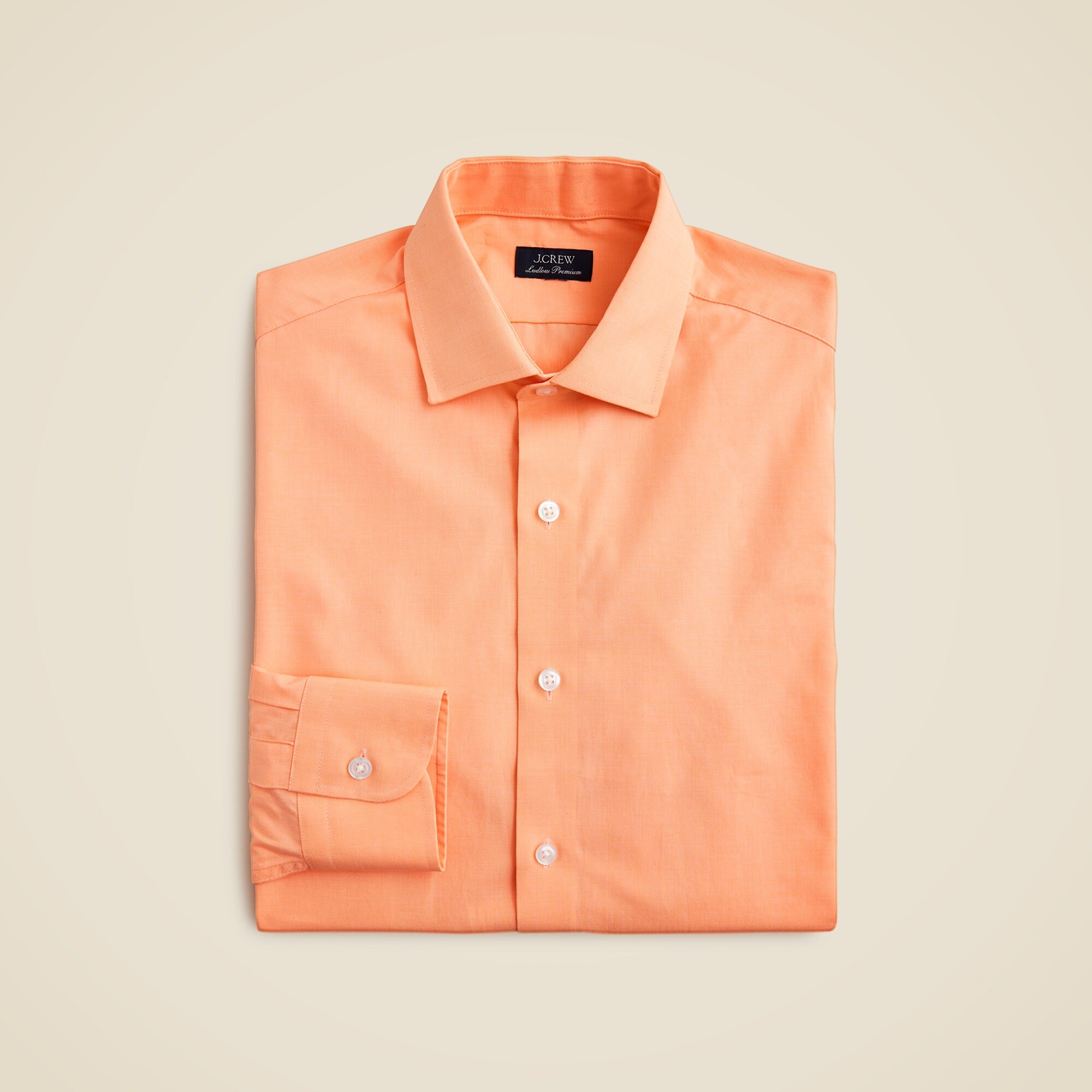 Orange mens dress shirt deals