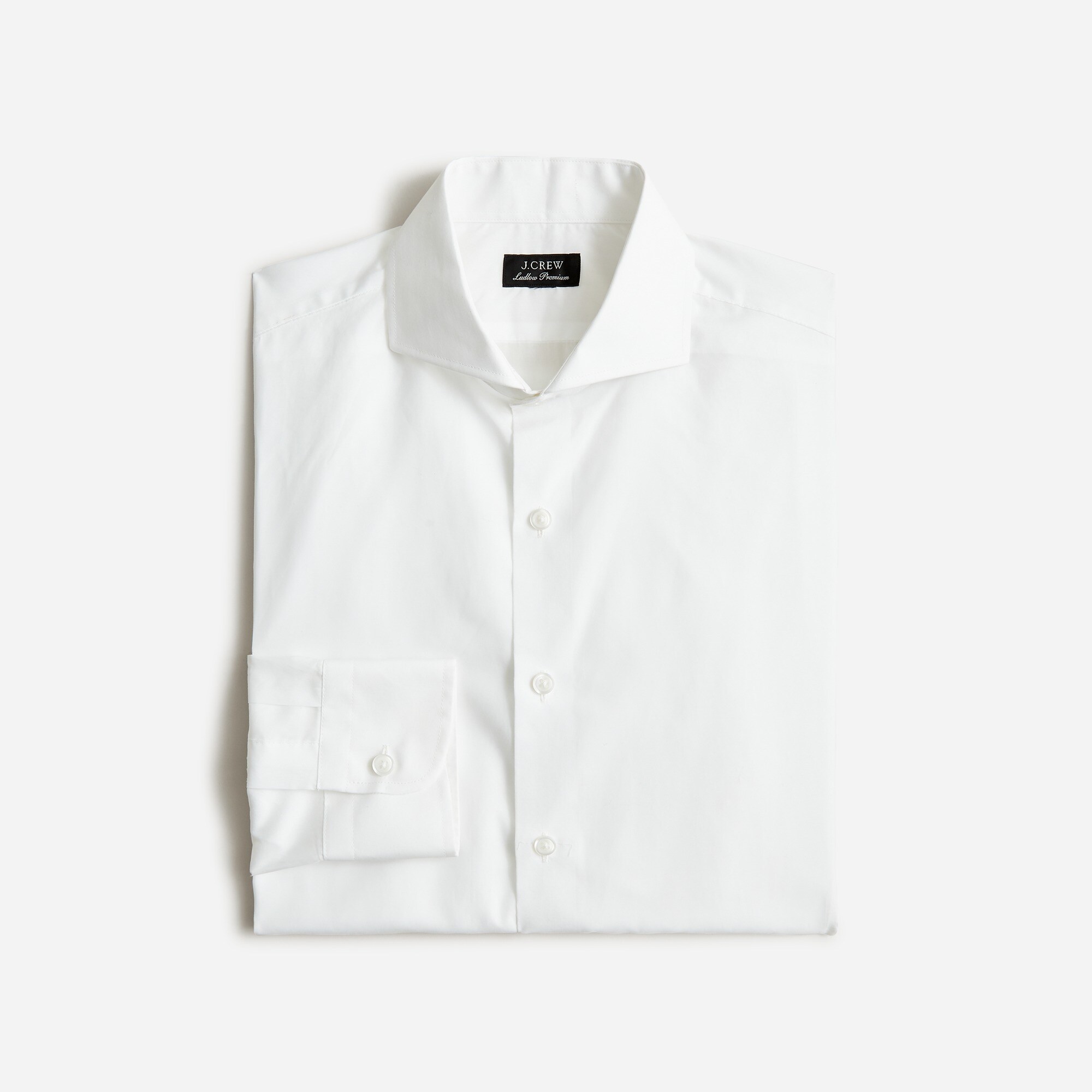 mens Ludlow Premium fine cotton dress shirt with cutaway collar