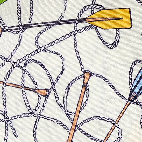 Silk pocket square in rope and paddle pattern WHITE silk pocket square in rope and paddle pattern for men