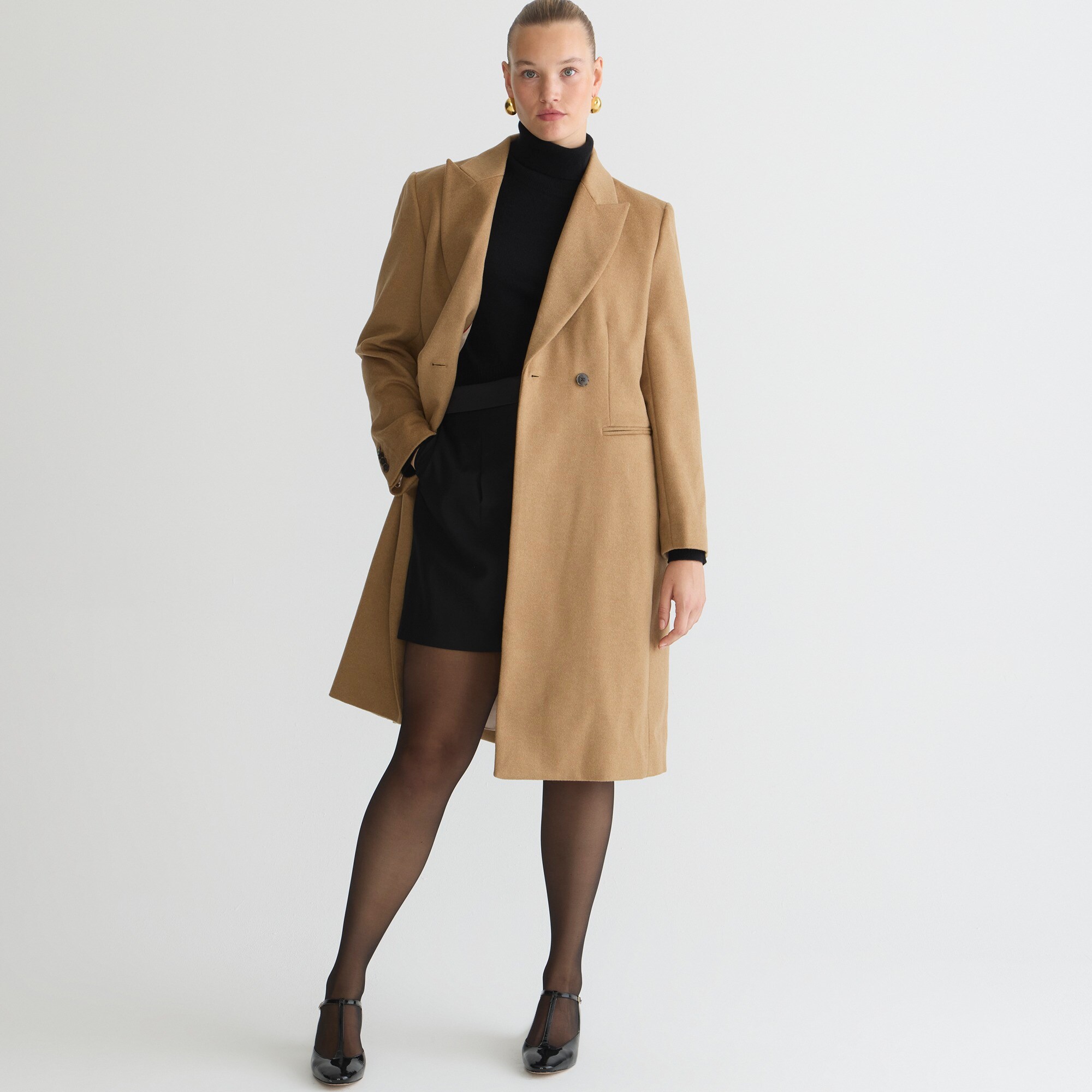 J.Crew: Double-breasted Topcoat In Italian Wool-cashmere For Women