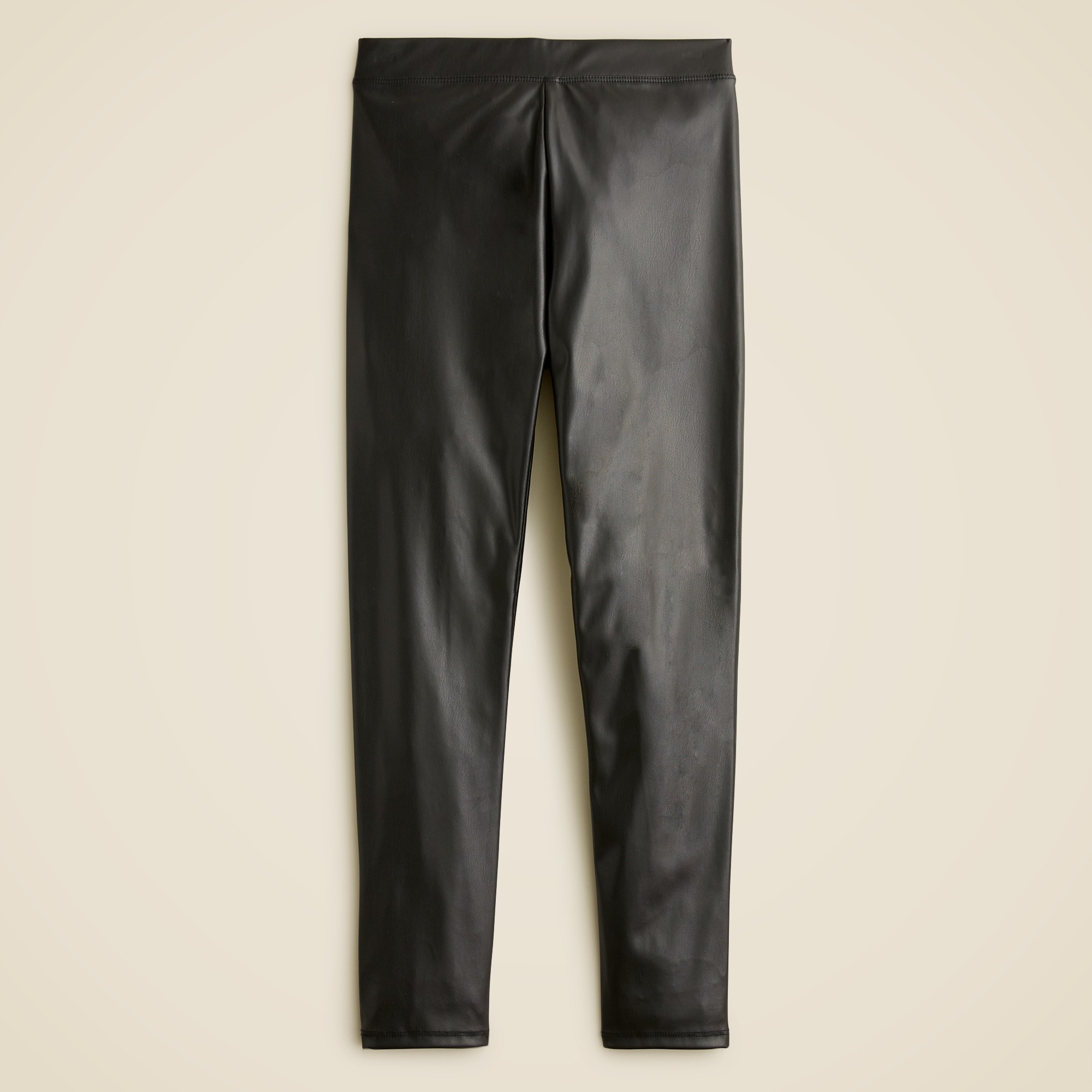 J.Crew: Girls' Faux-leather Leggings For Girls