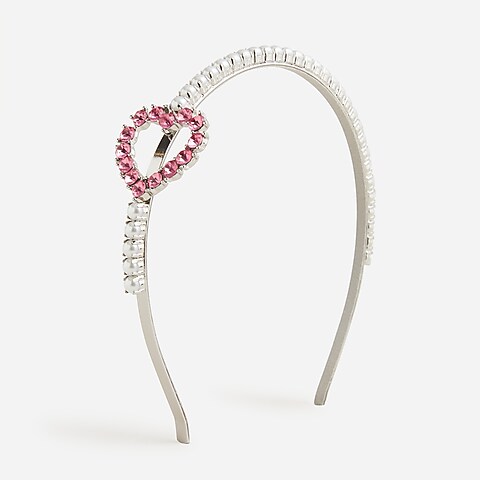 girls Girls&apos; jeweled heart headband