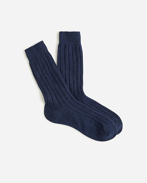 mens Ribbed cashmere-blend socks