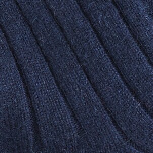 Ribbed cashmere-blend socks NAVY