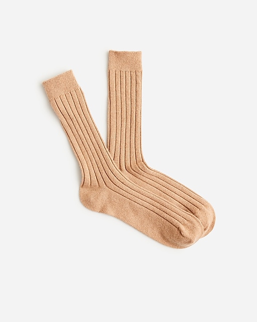  Ribbed cashmere-blend socks