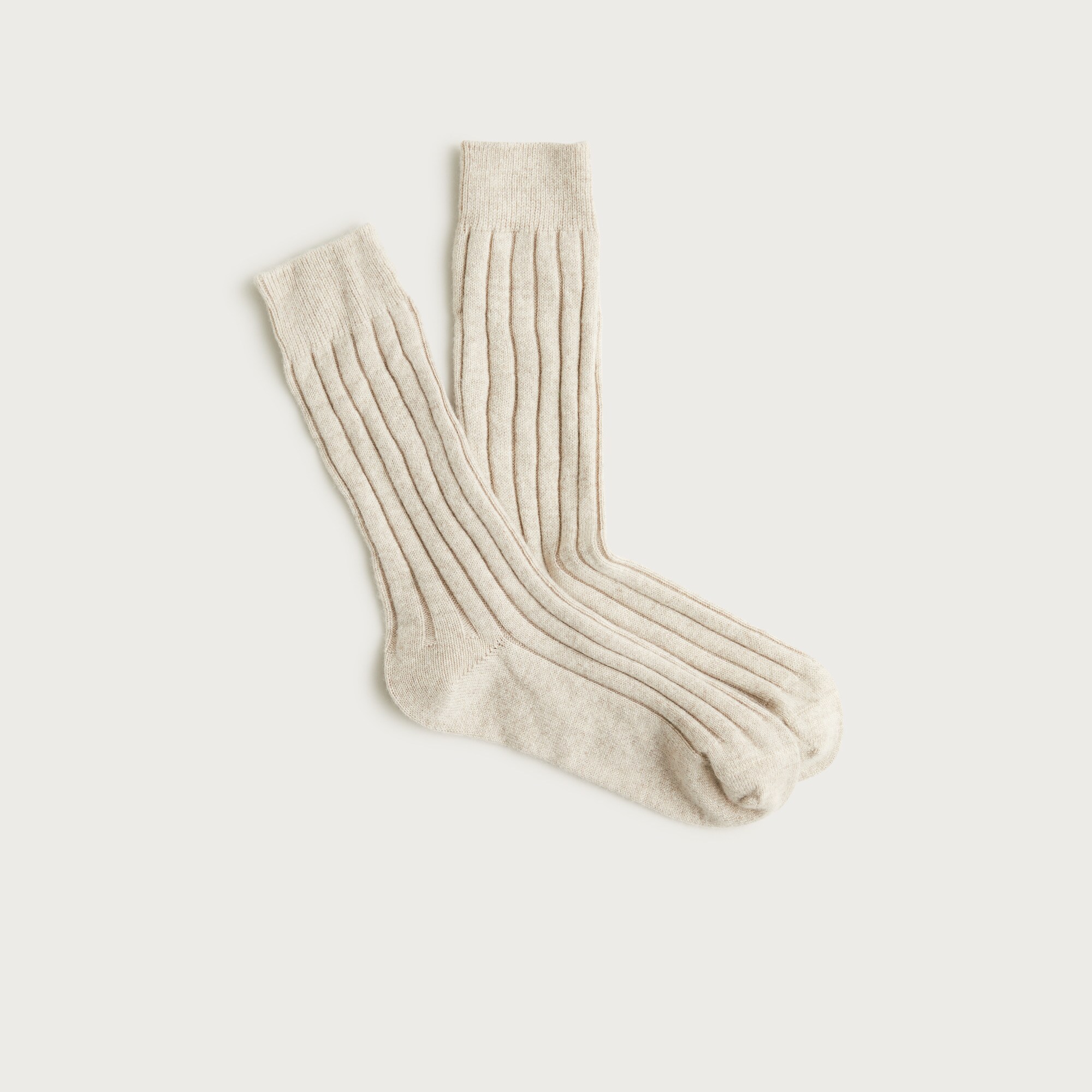 Ribbed cashmere-blend socks