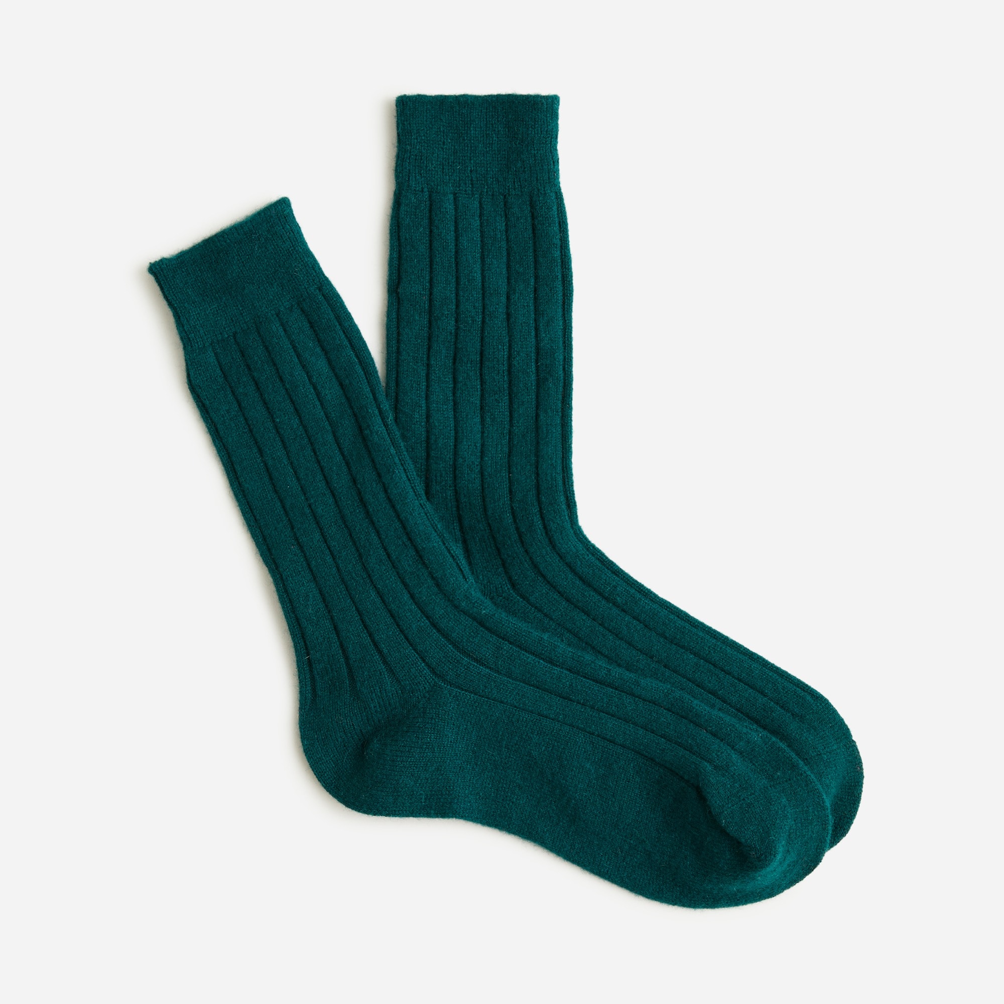 Ribbed cashmere-blend socks