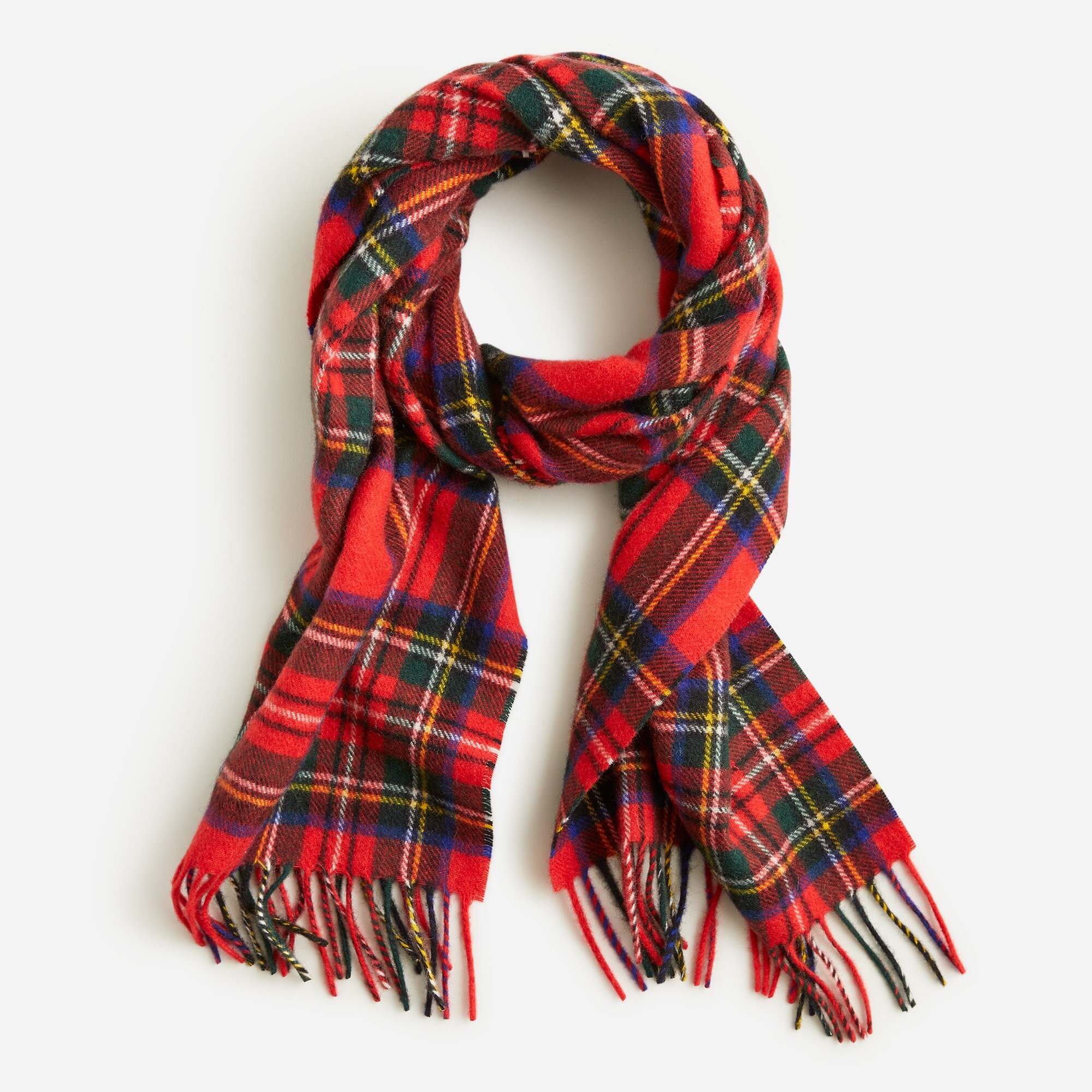 mens Joshua Ellis for J.Crew cashmere scarf in tartan